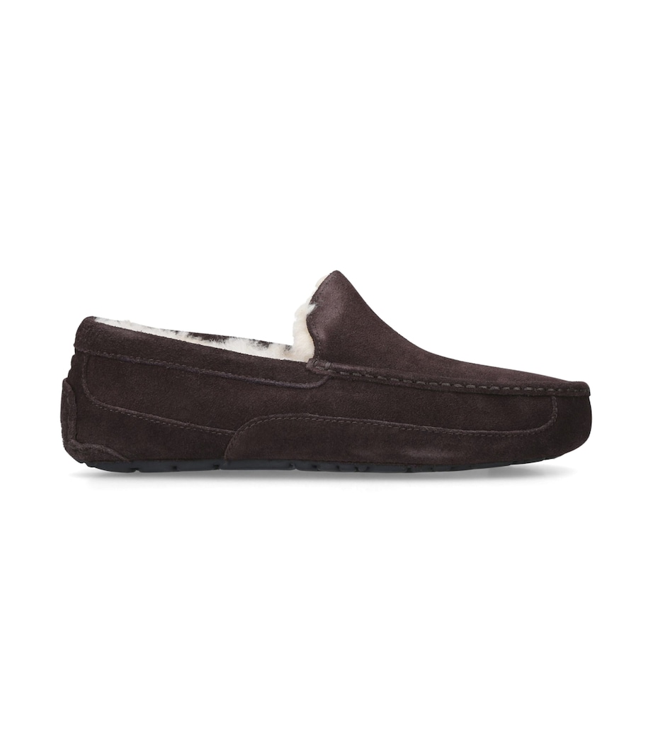 Suede Ascot Slippers DARK BROWN Image 3