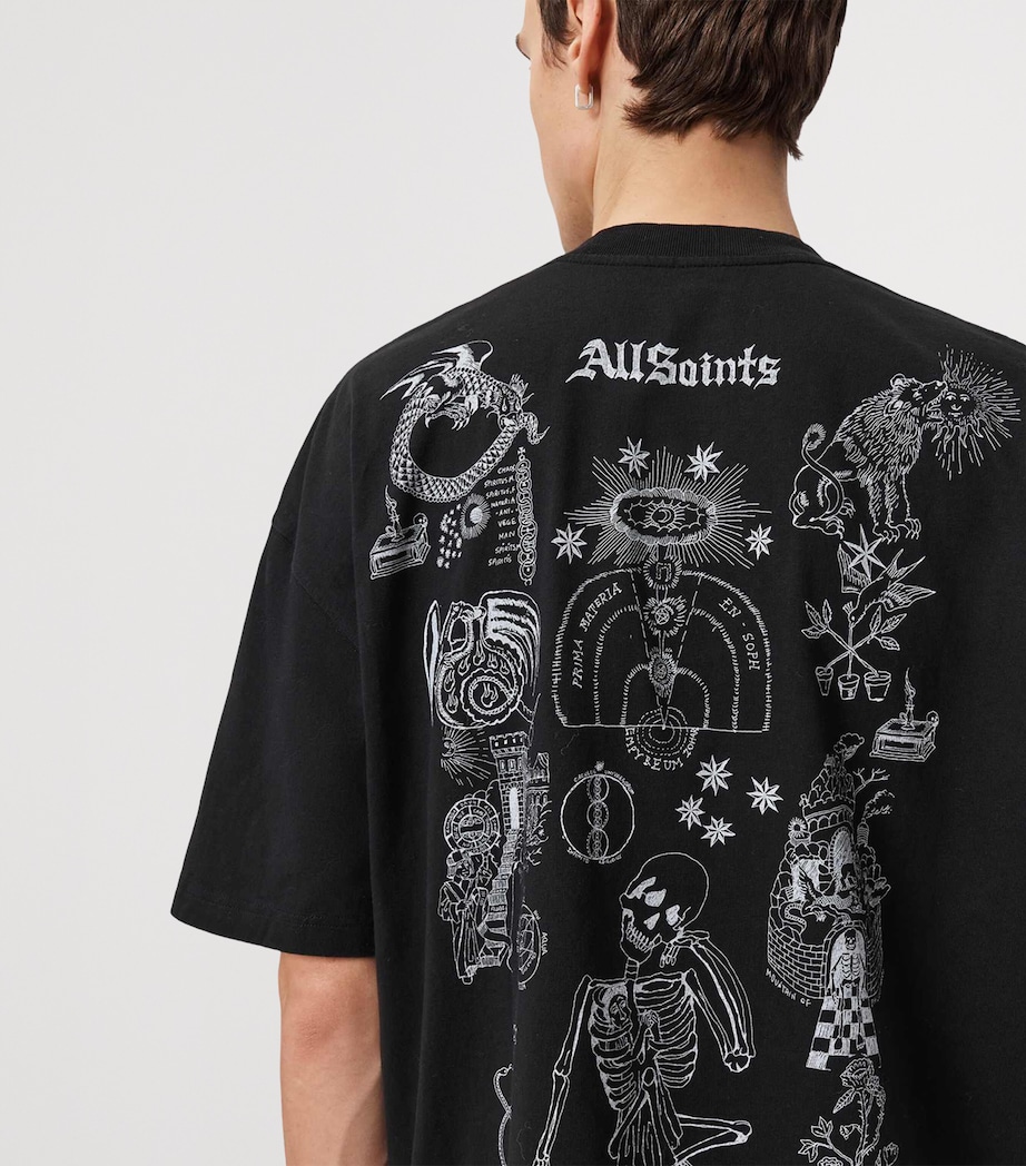 AllSaints Mens Organic Cotton Terra T-Shirt Jet Black Image 6