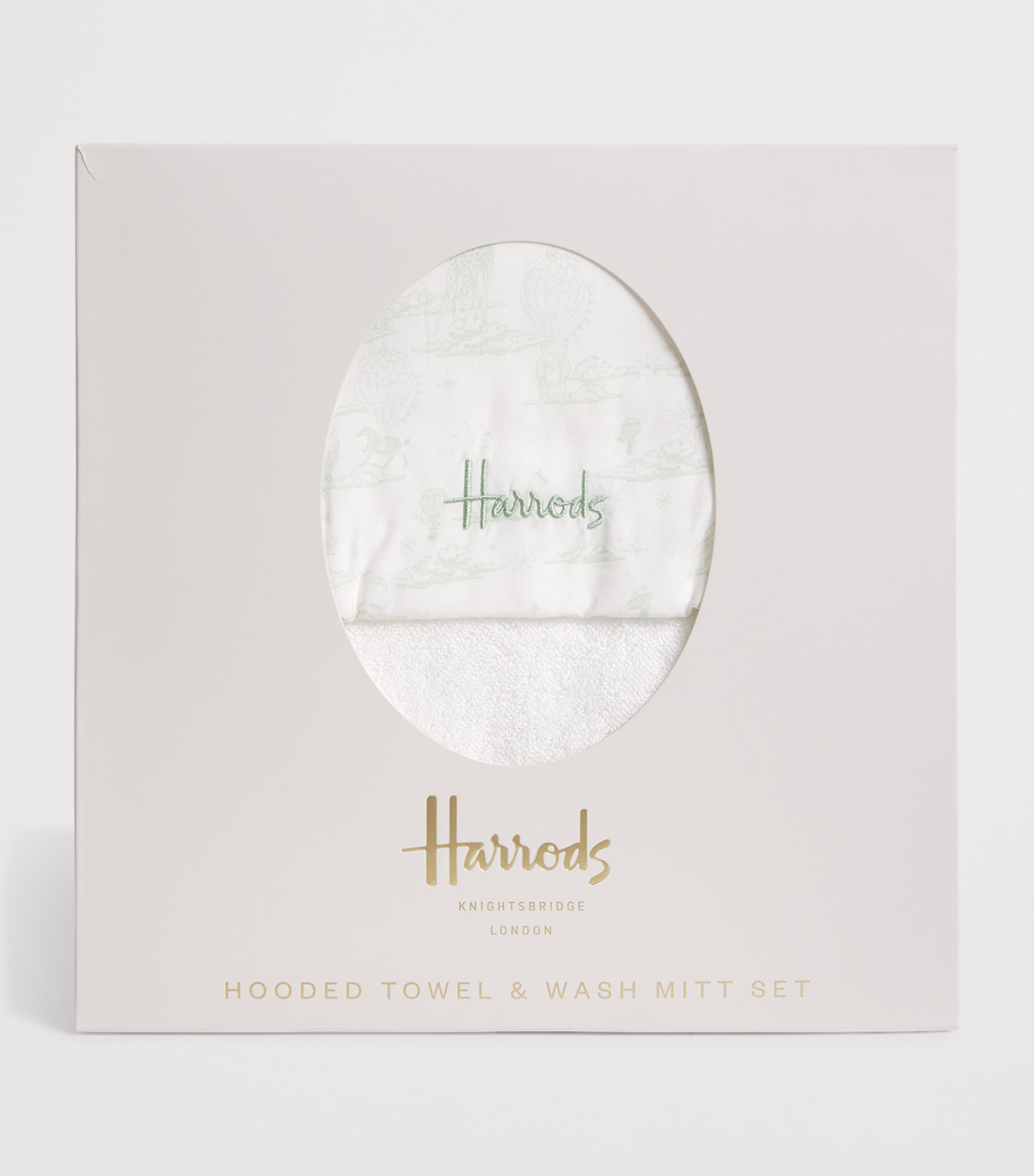 Organic Cotton Hooded Towel and Wash Mitt Set (70cm x 70cm) GREEN Image 2