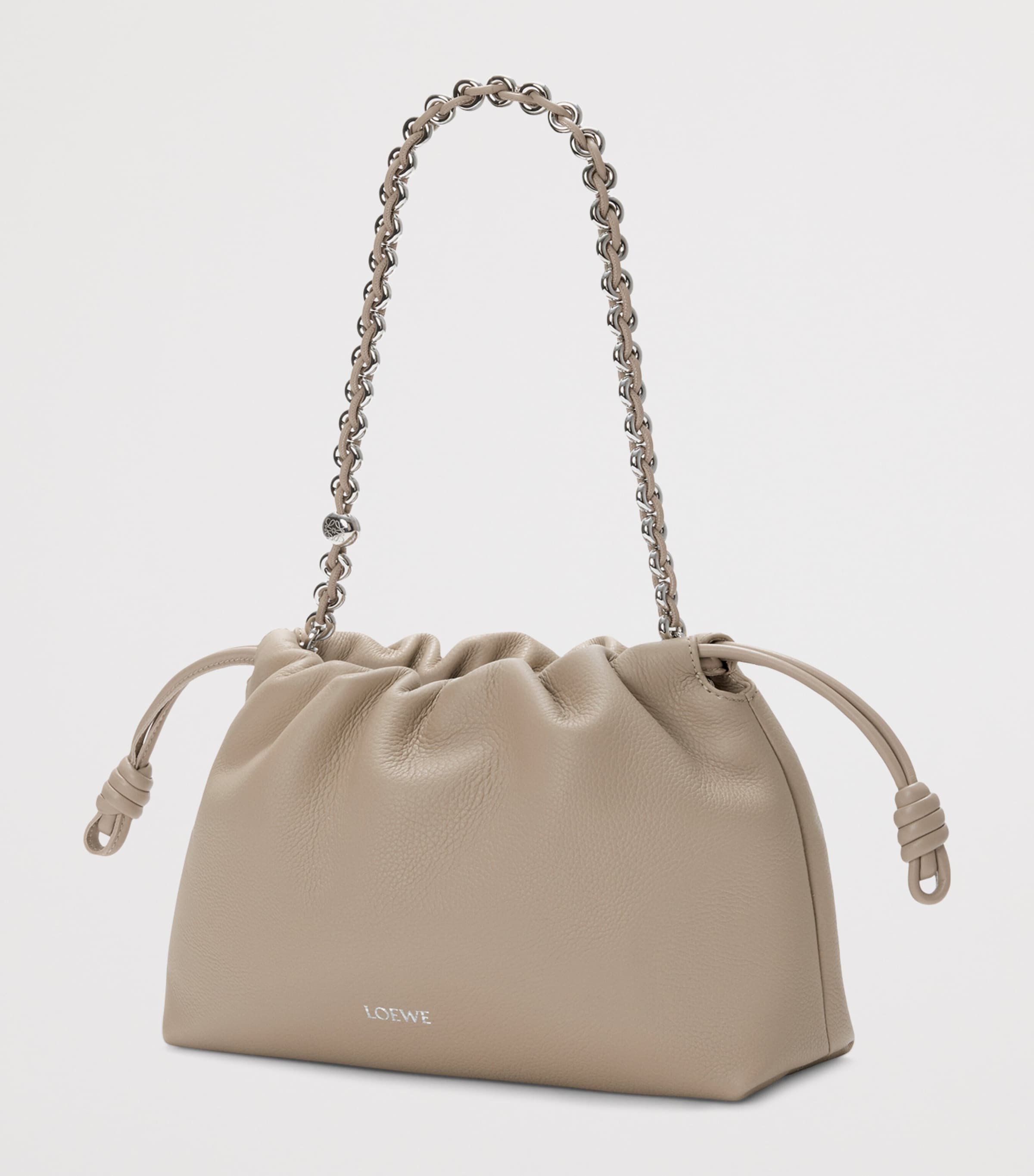 Medium Leather Flamenco Shoulder Bag CLAY Image 3