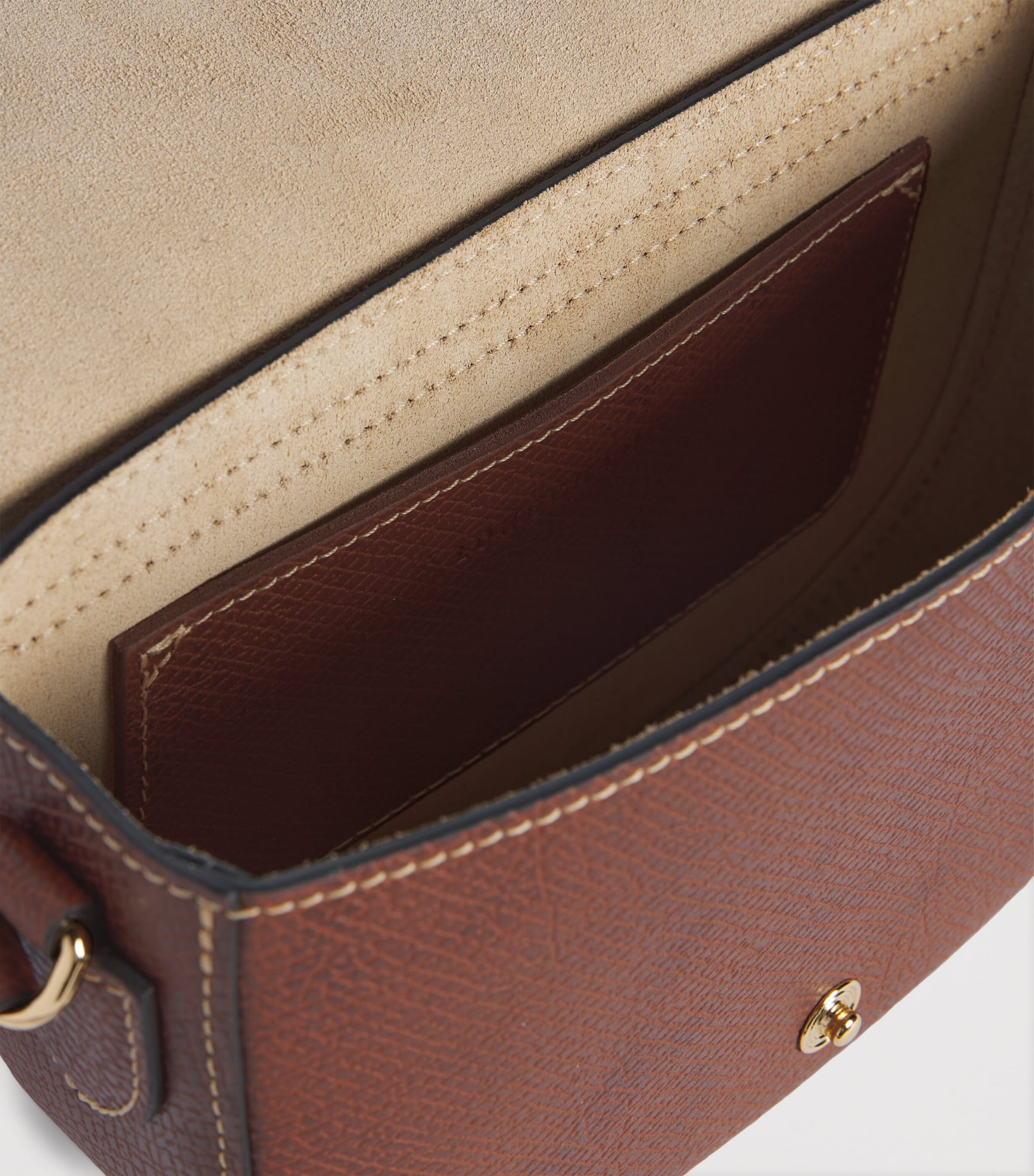 Longchamp Small Leather Épure Cross-Body Bag Brun Image 5