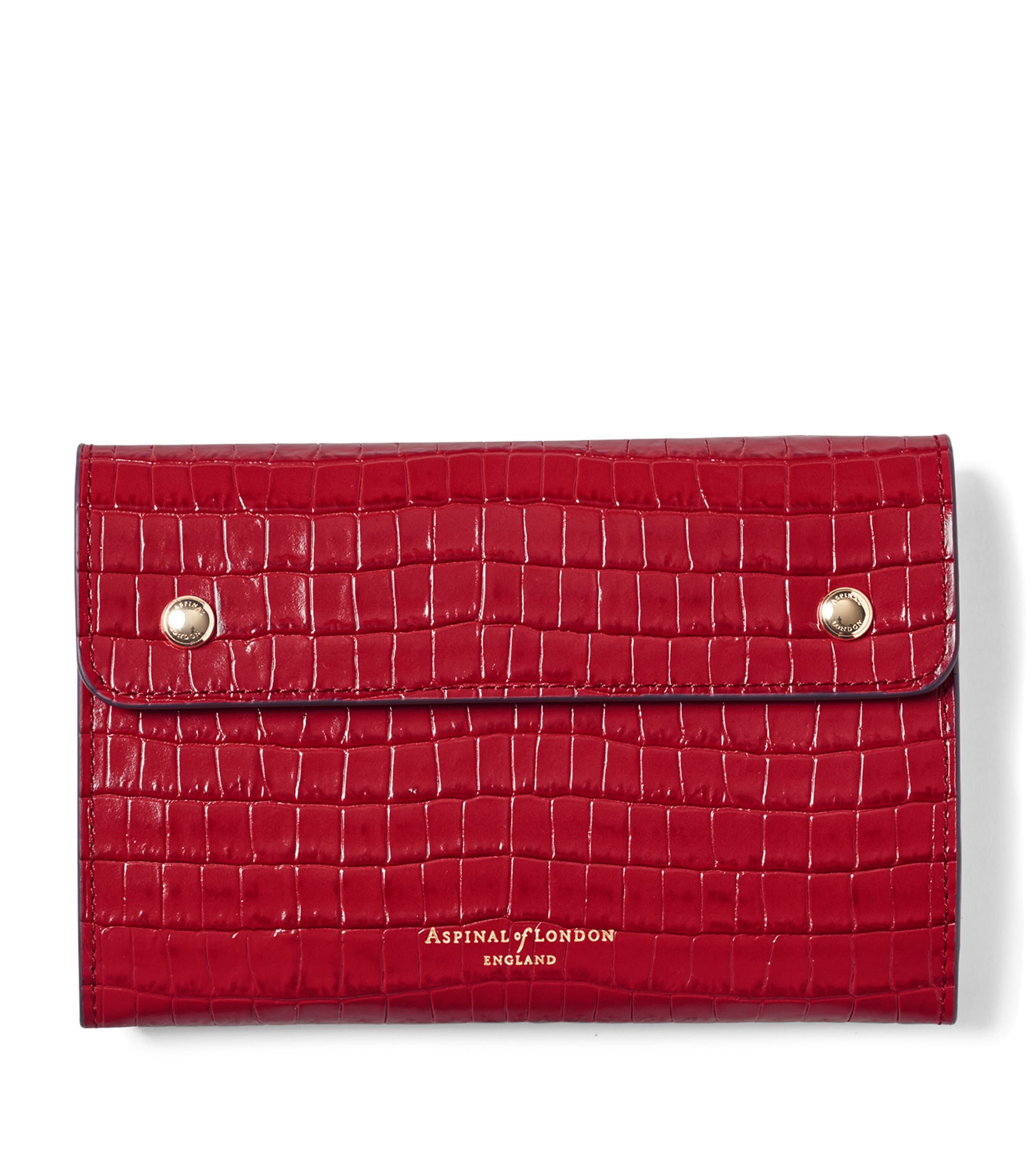 Aspinal Of London Leather Jewellery Roll Red