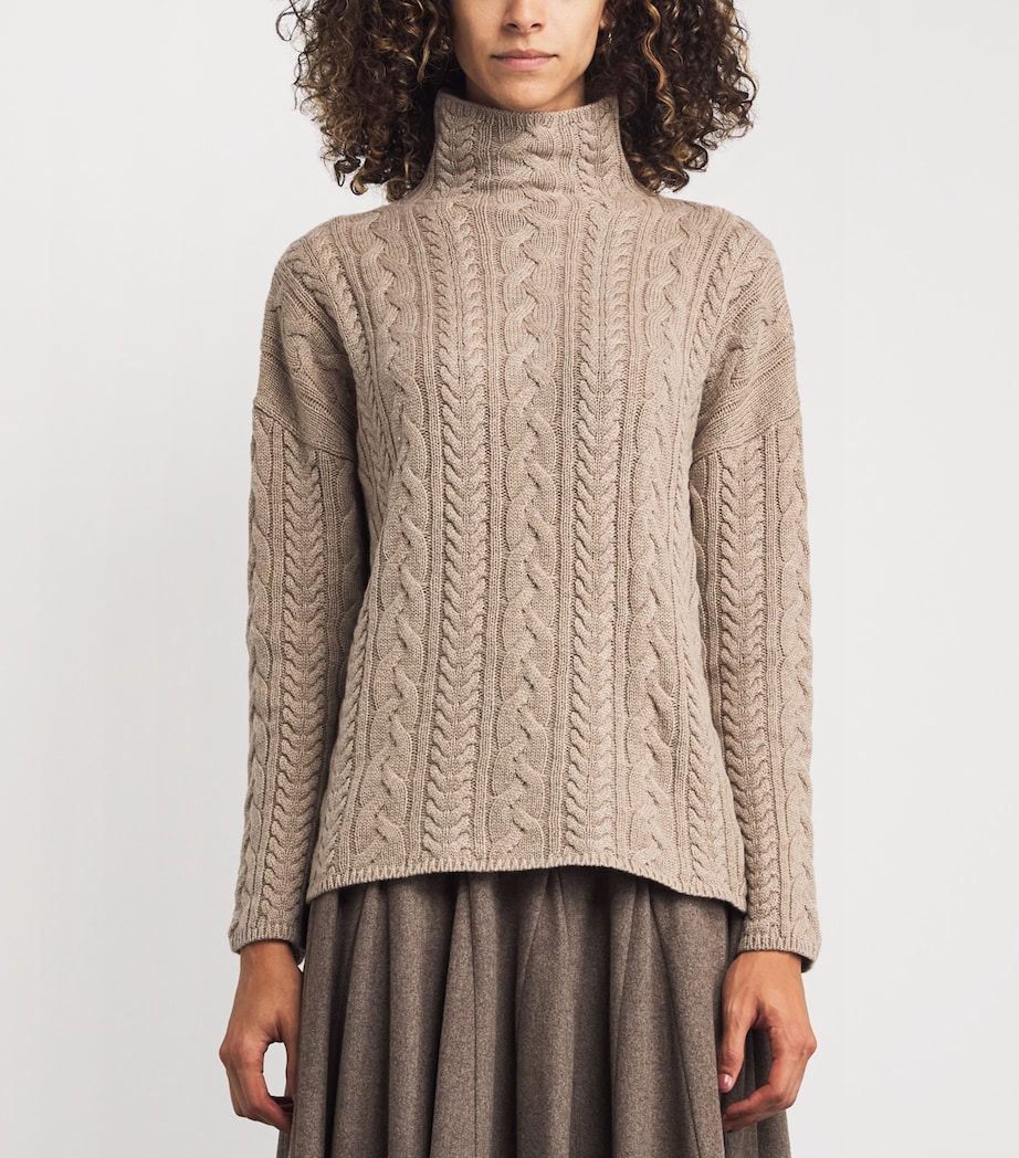 Wool-Cashmere Rollneck Sweater BEIGE Image 3