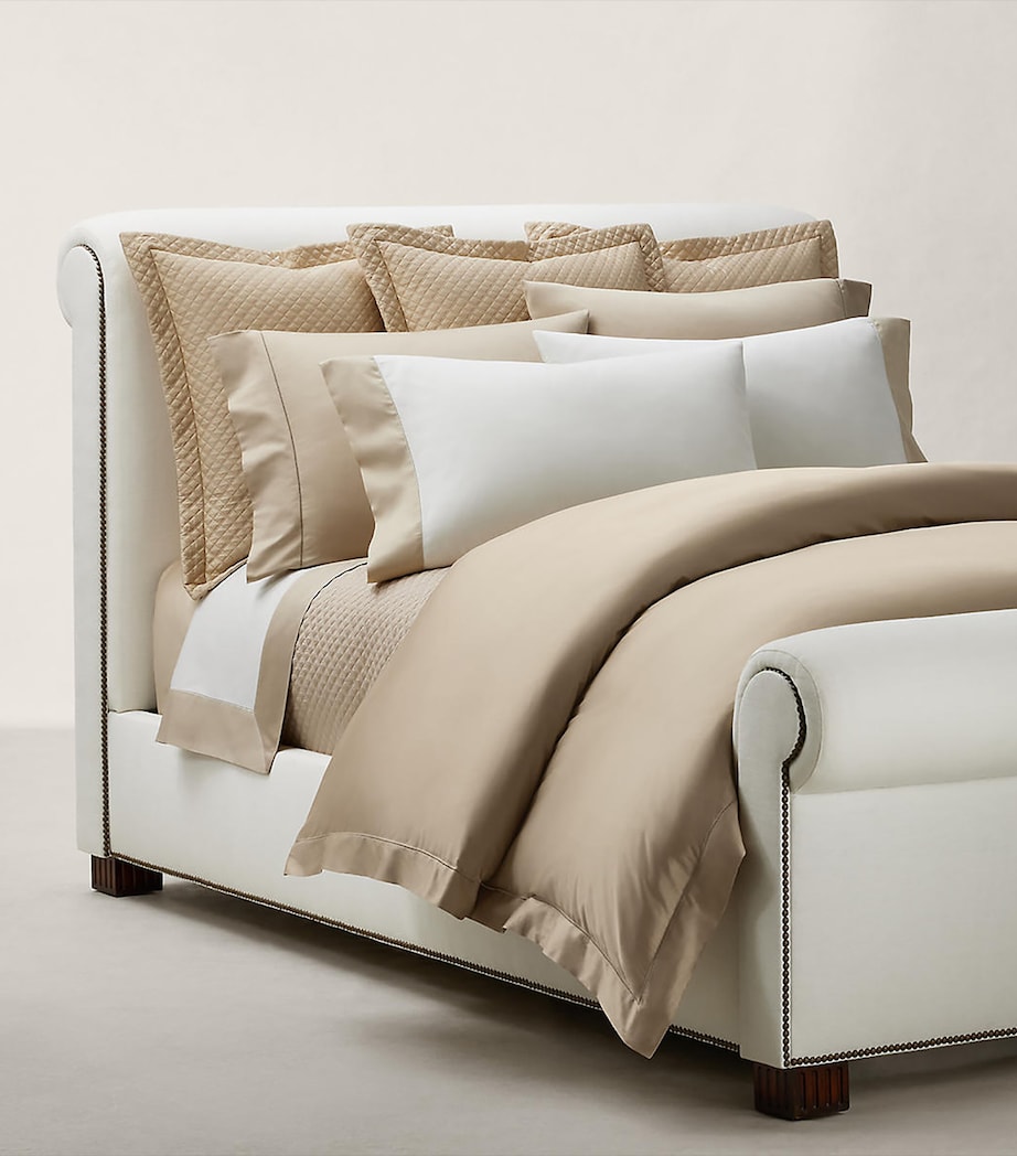 Supima Cotton Sateen Langdon Double Fitted Sheet (140cm x 200cm) COASTAL Image 3