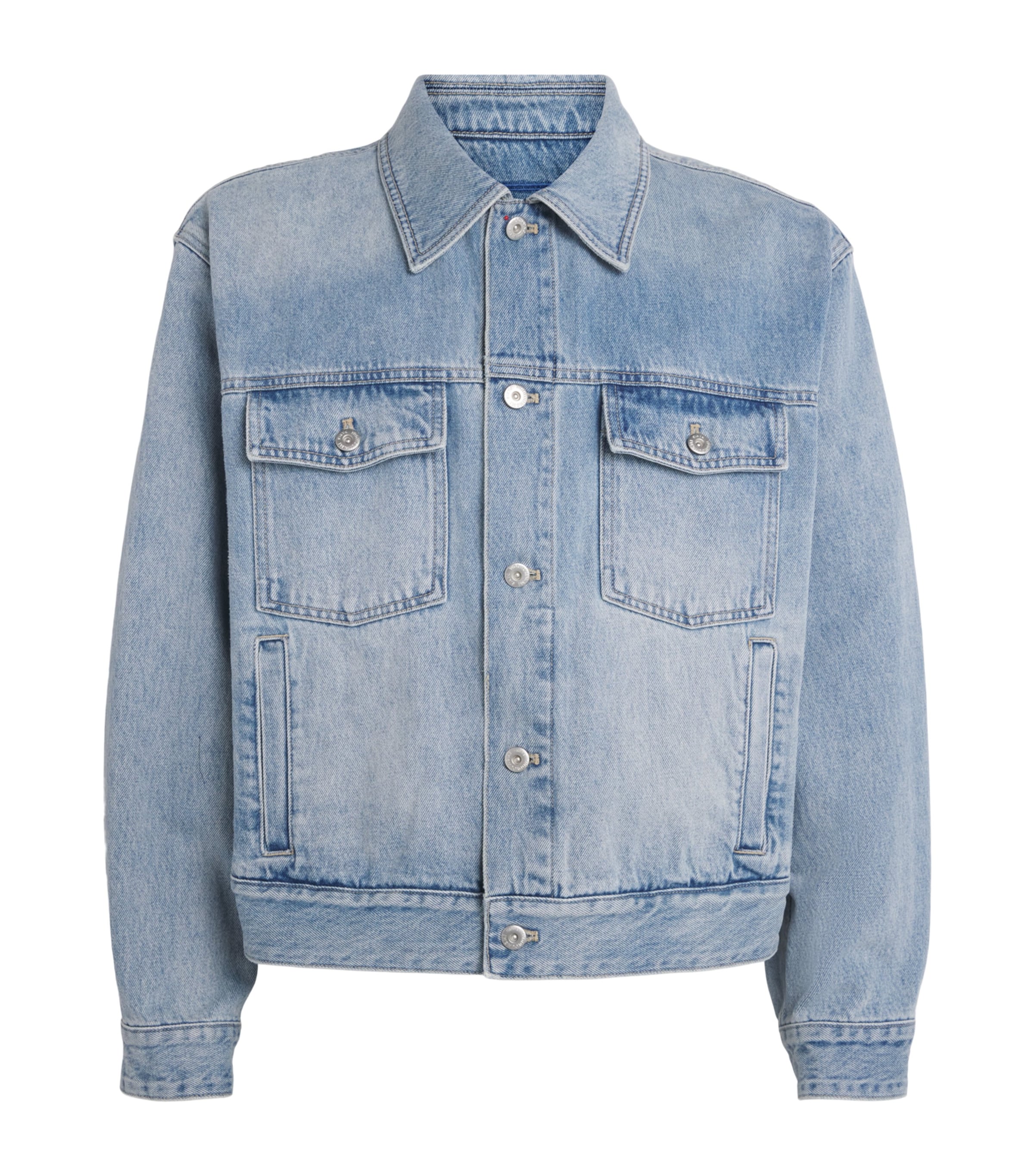 Wooyoungmi Mens Denim Trucker Jacket Blue Image 1