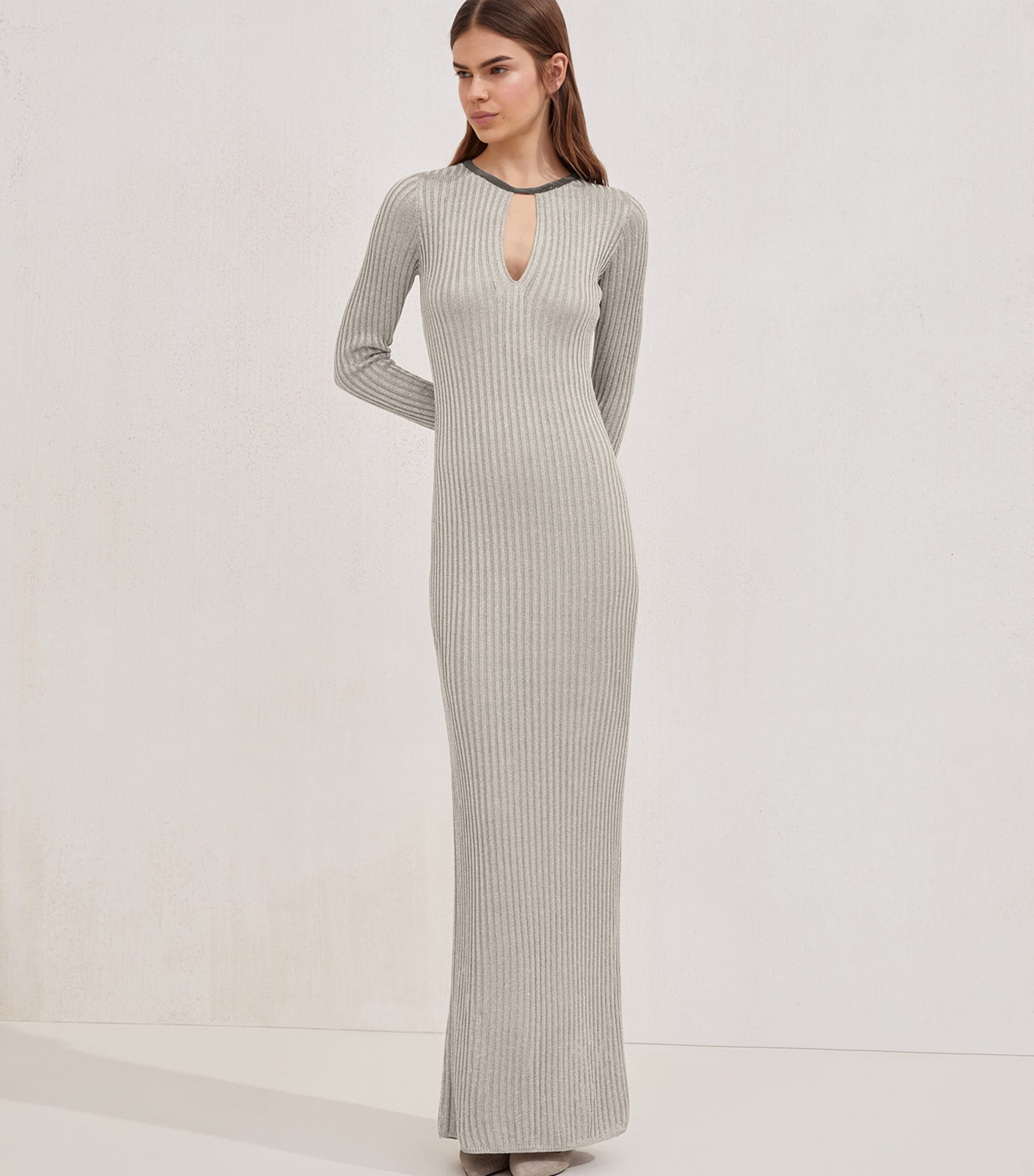 Sparkling Rib-Knit Dress C1279 Image 5