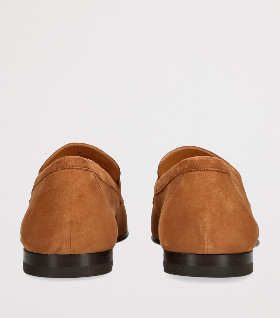 Suede Moccasino Penny Loafers CAMEL Image 2