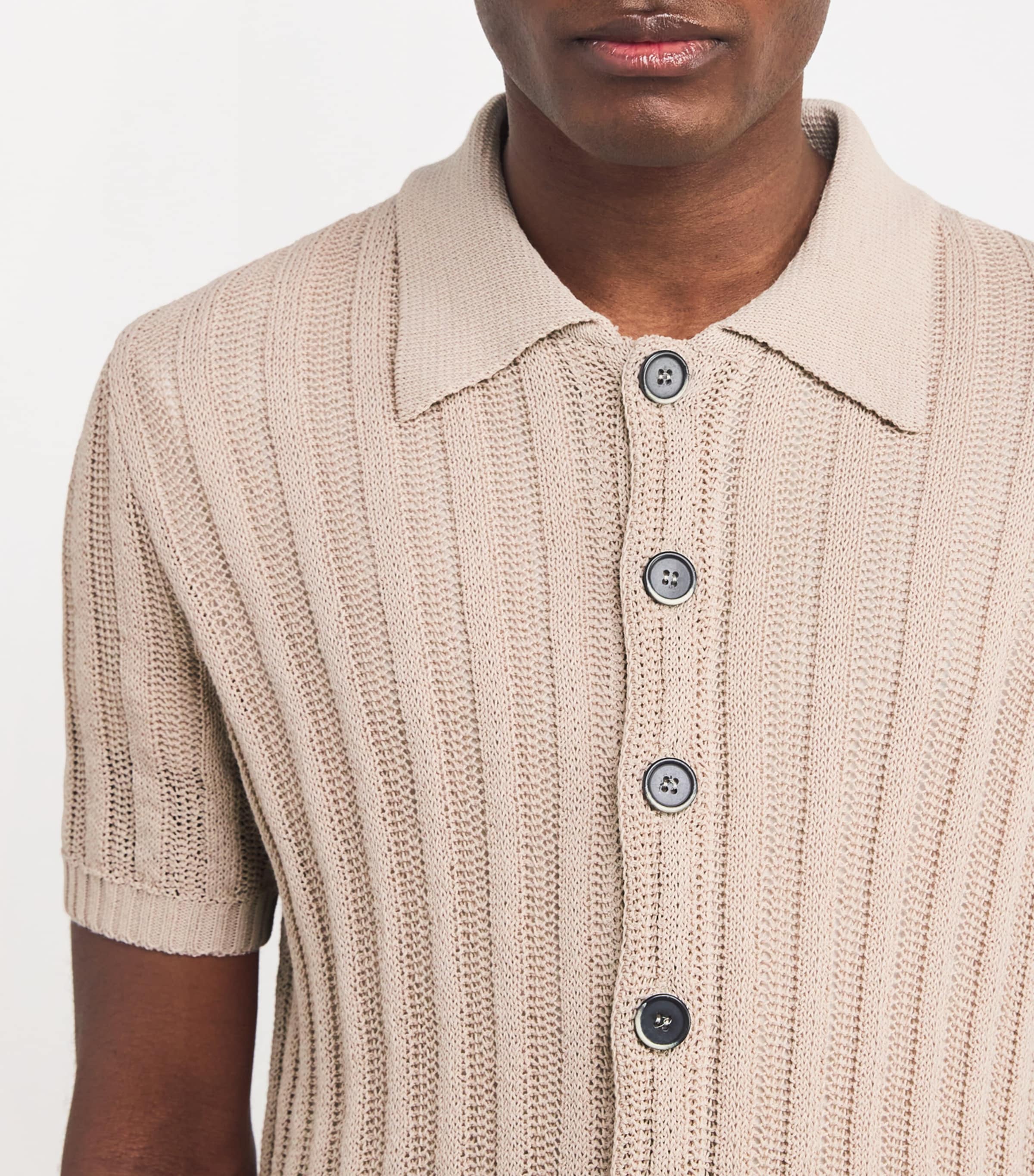 Cotton Knitted Shirt 220 SABBIA Image 6