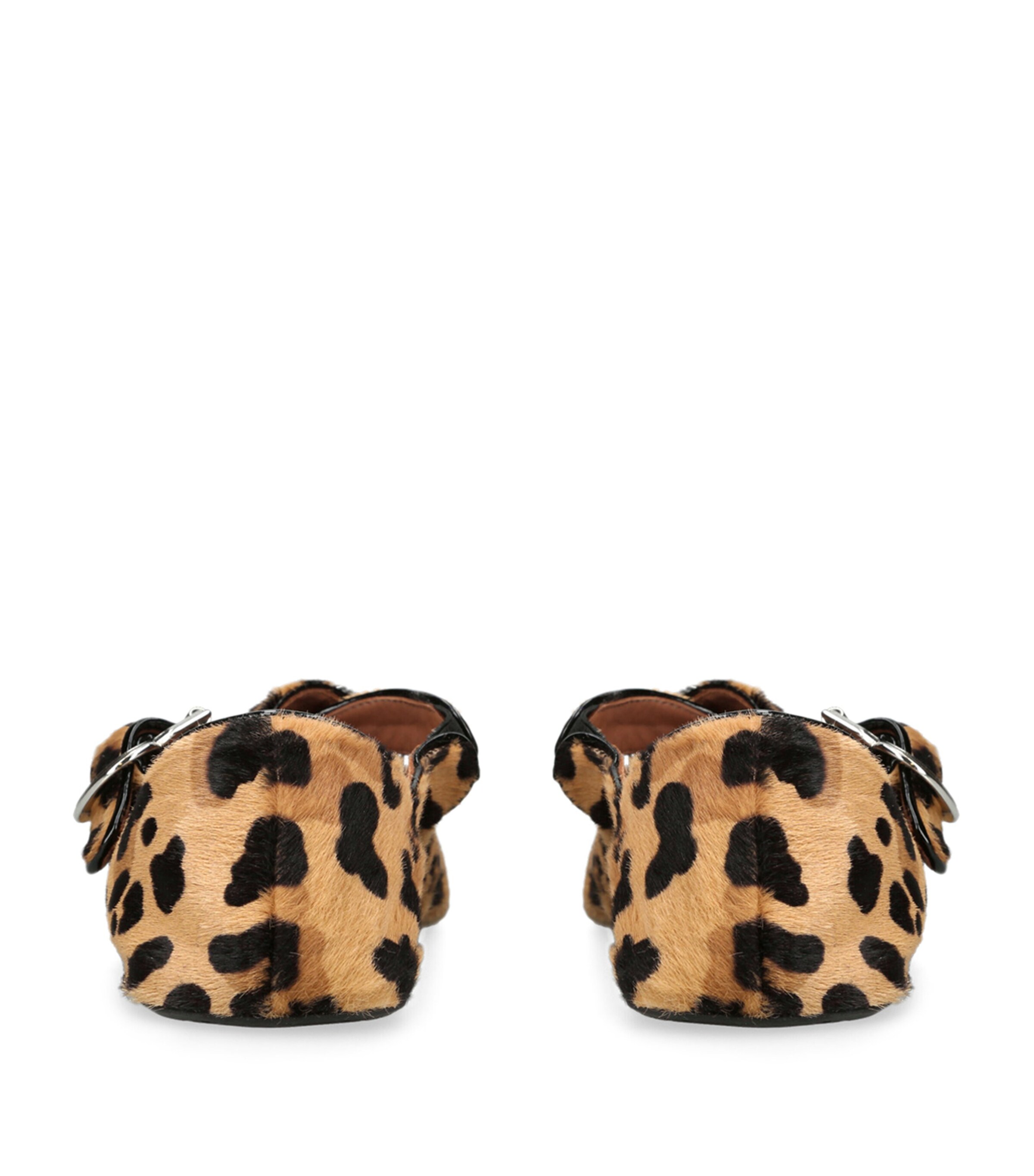 Alaïa Leopard Print Criss-Cross Ballet Flats Brown/oth Image 2