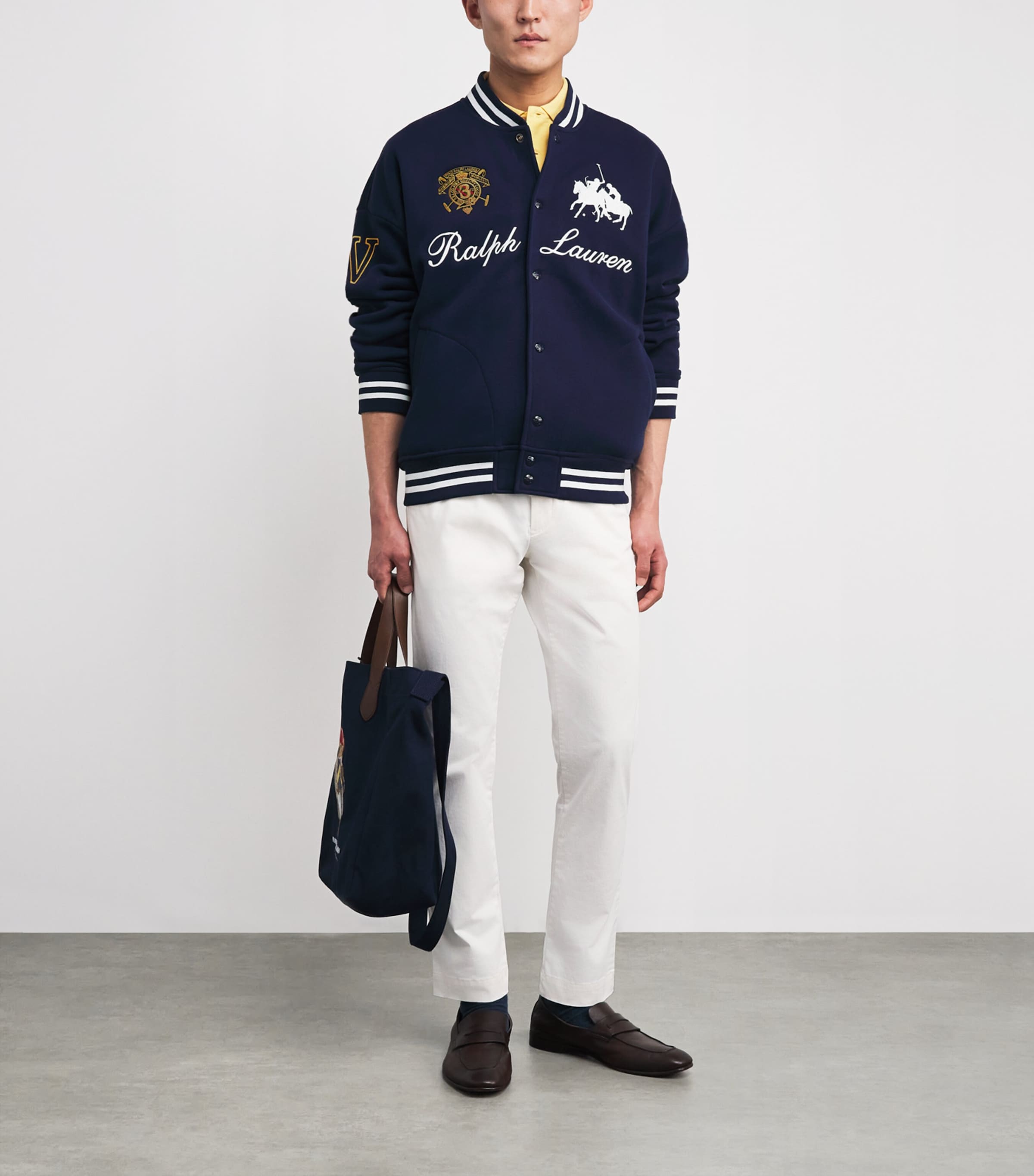 Cotton-Blend Embroidered Bomber Jacket NEWPORT NAVY Image 2