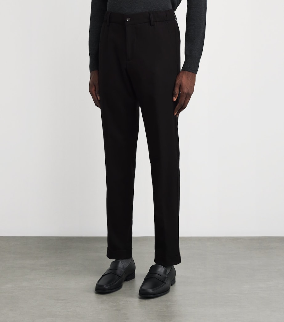 Cashmere Straight Trousers 30 - BLACK Image 3