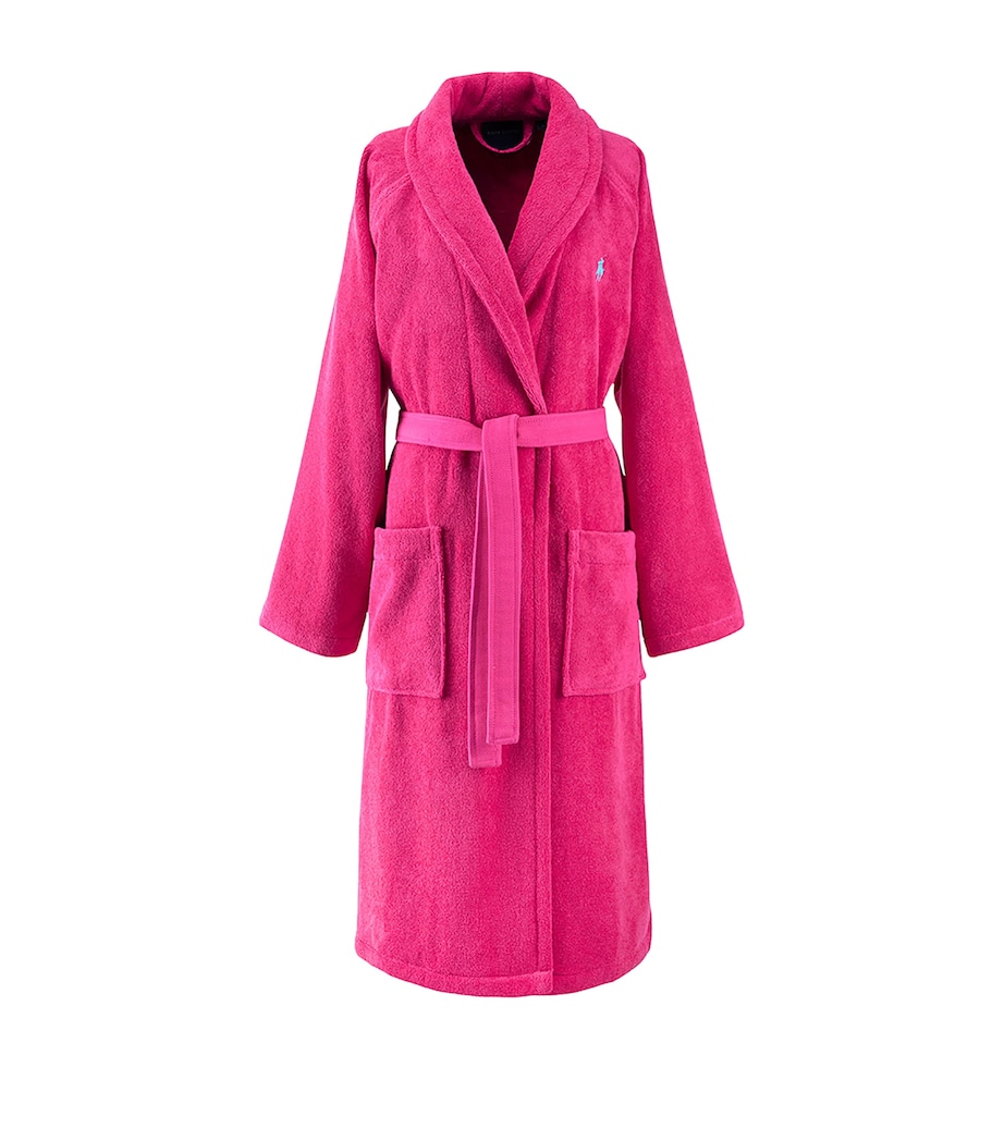 Polo Player Bath Robe SKY PINK Image 1