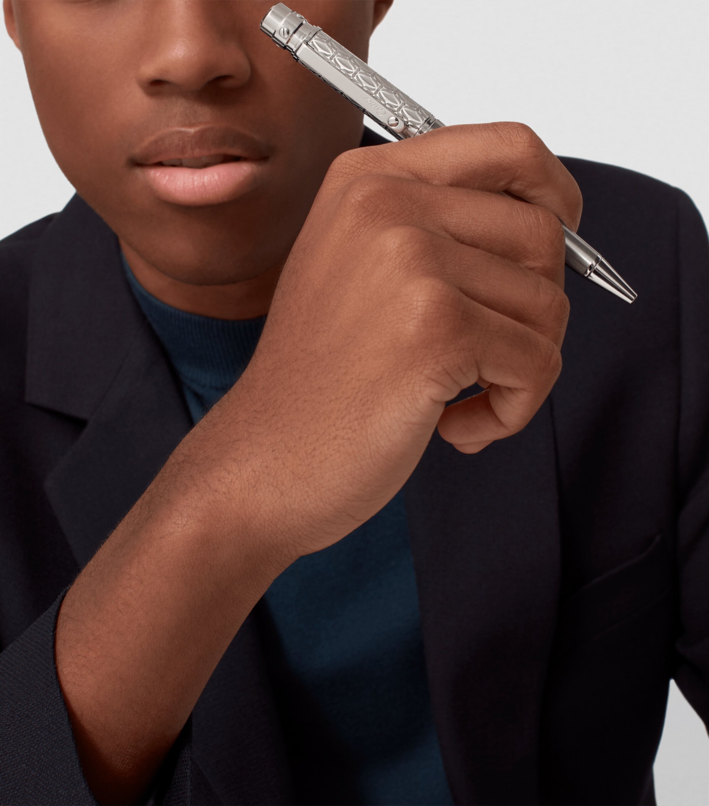 Santos de Cartier Ballpoint Pen SILVER Image 8