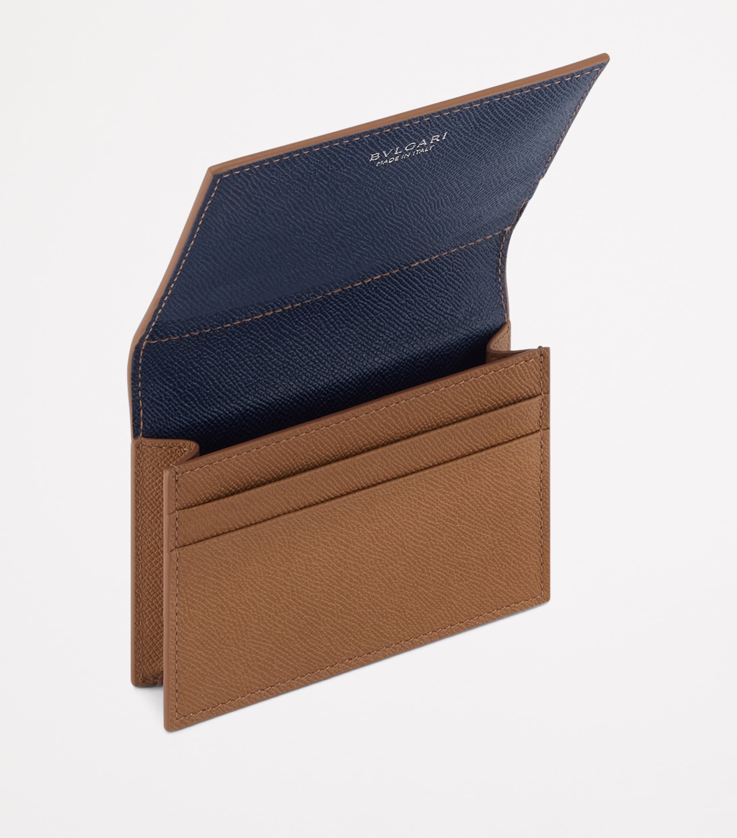 Leather Business Card Holder BROWN MEDIUM Image 3