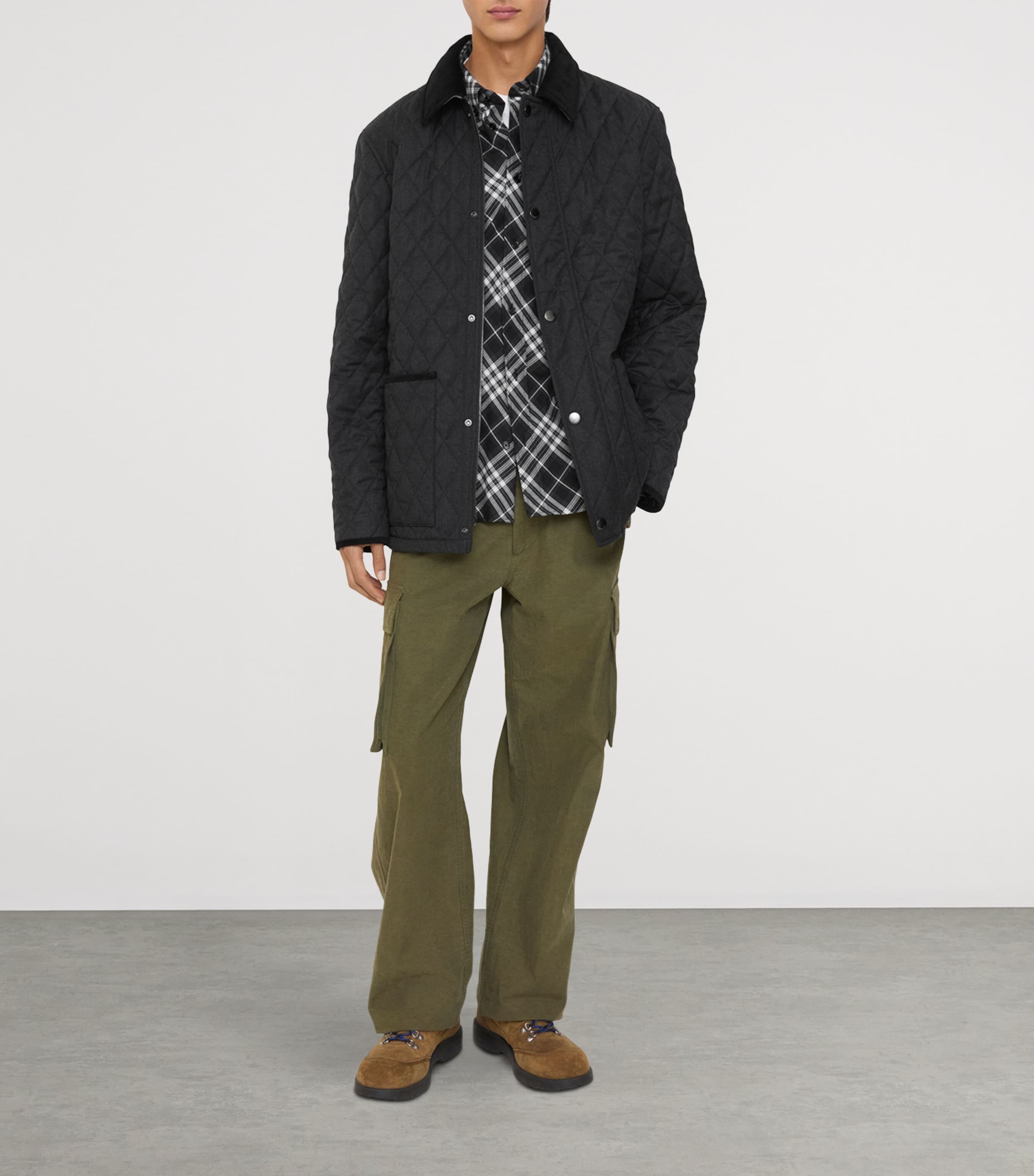 Burberry Mens Quilted Barn Jacket Black Image 2
