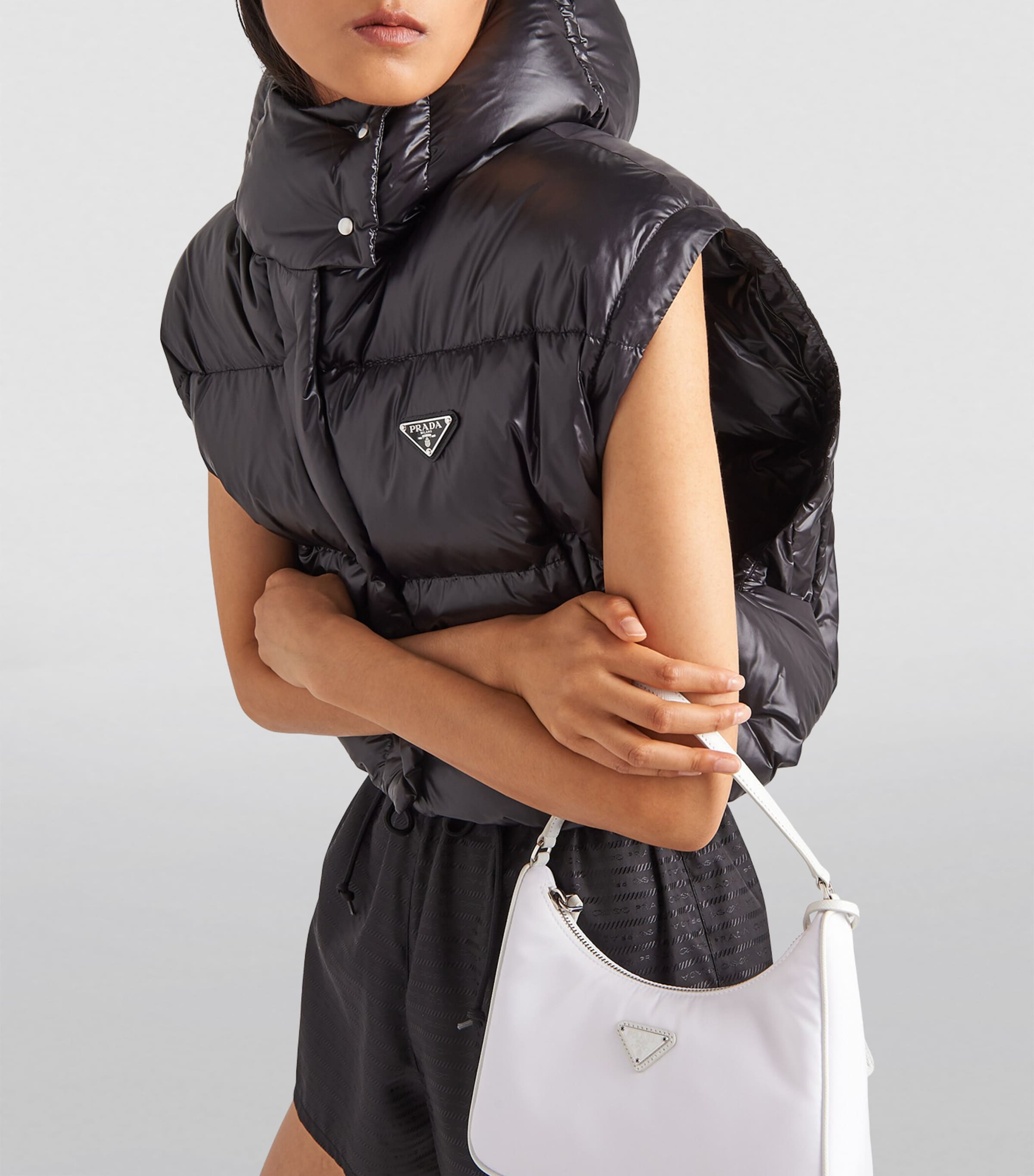 Crop Re-Nylon Puffer Jacket F0002 Image 3