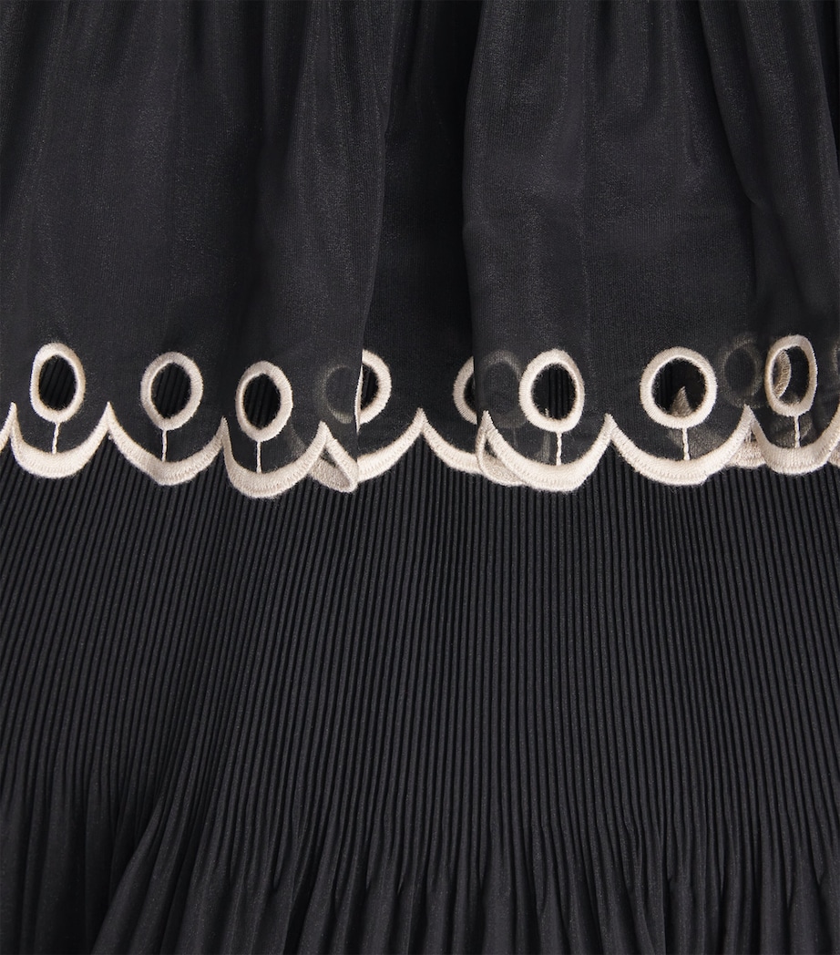 Georgette Tiered Midi Dress BLK BLACK Image 5