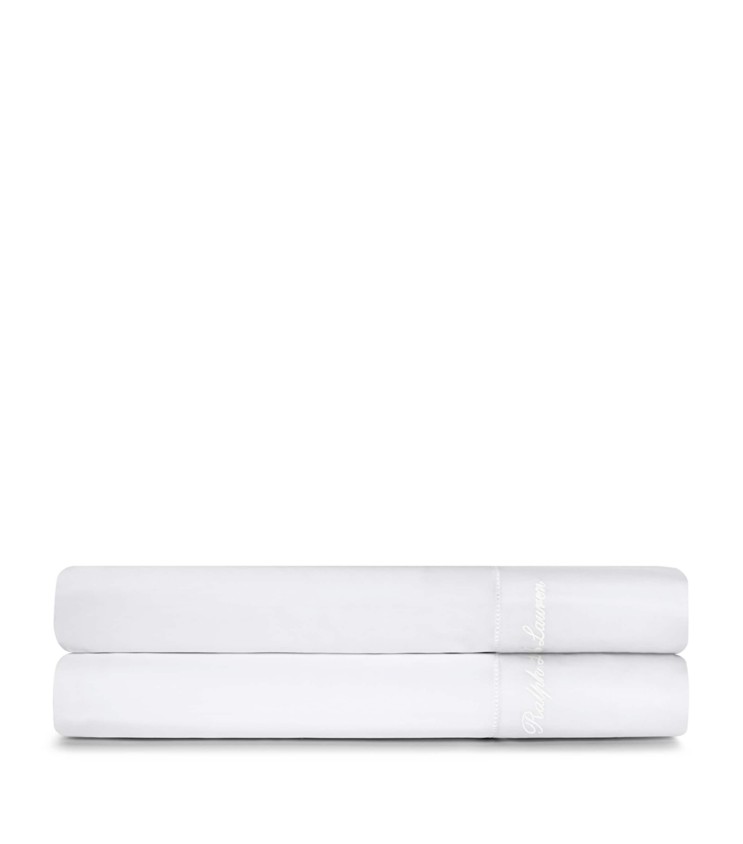 Langdon Super King Flat Sheet (270cm x 300cm) WHITE Image 2