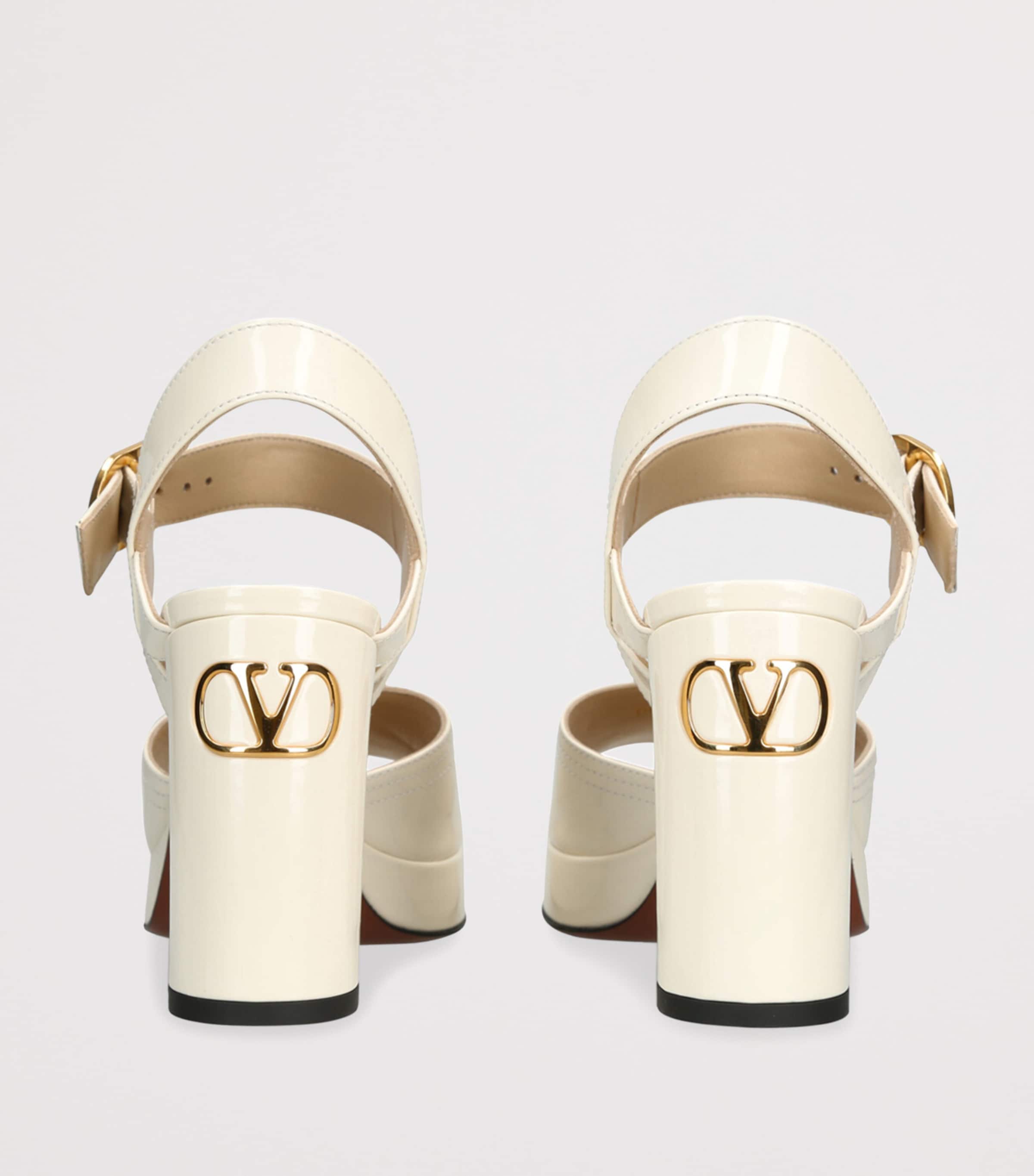 Leather Fawcette Heeled Sandals 100 BONE Image 2