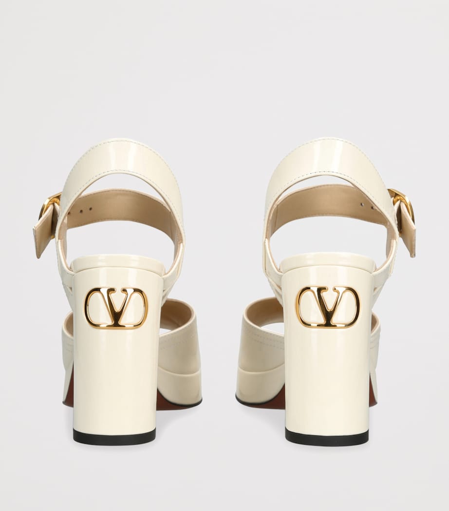 Leather Fawcette Heeled Sandals 100 BONE Image 2