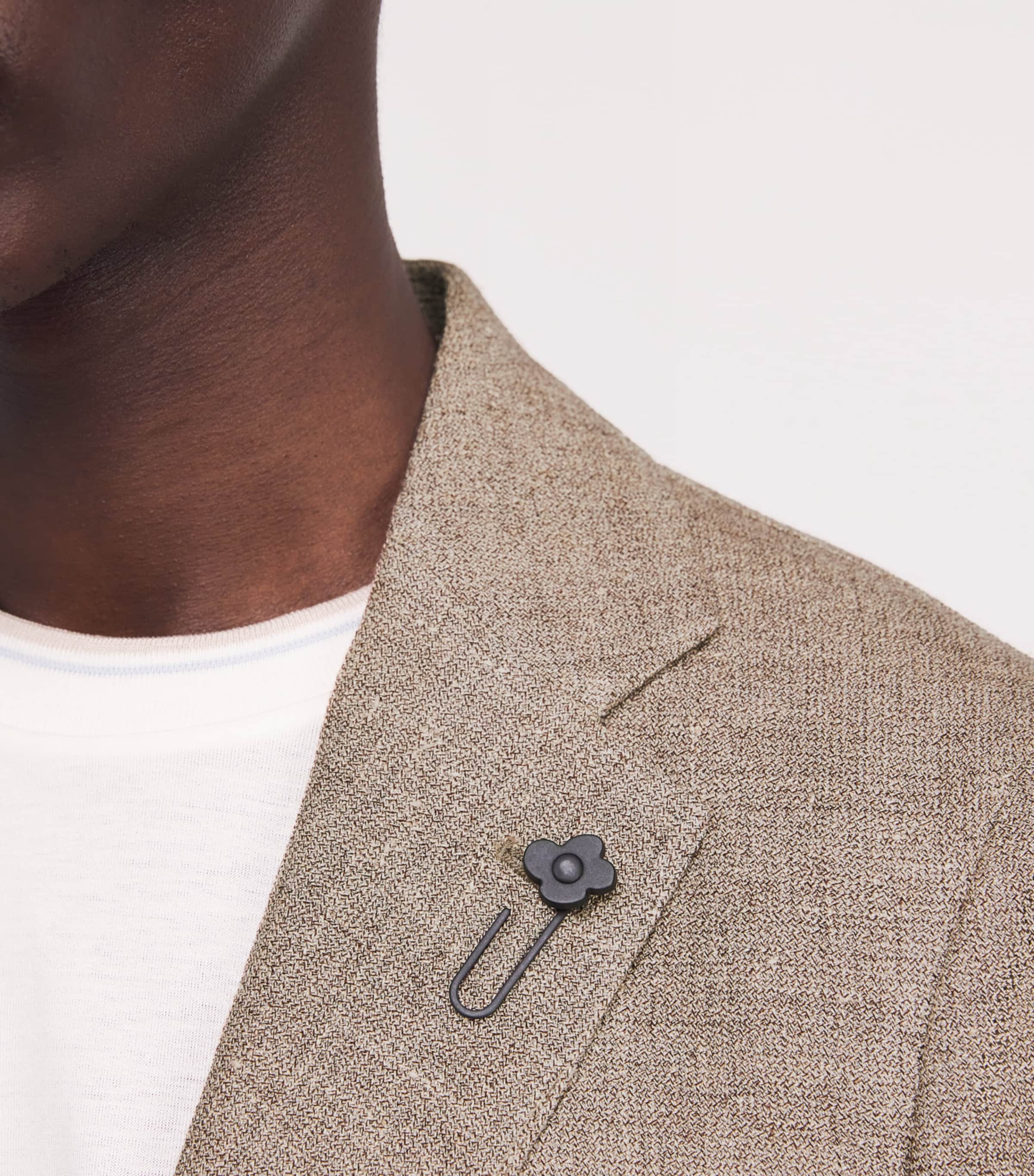 Linen-Wool Patch Pocket Blazer 428 BROWN Image 6