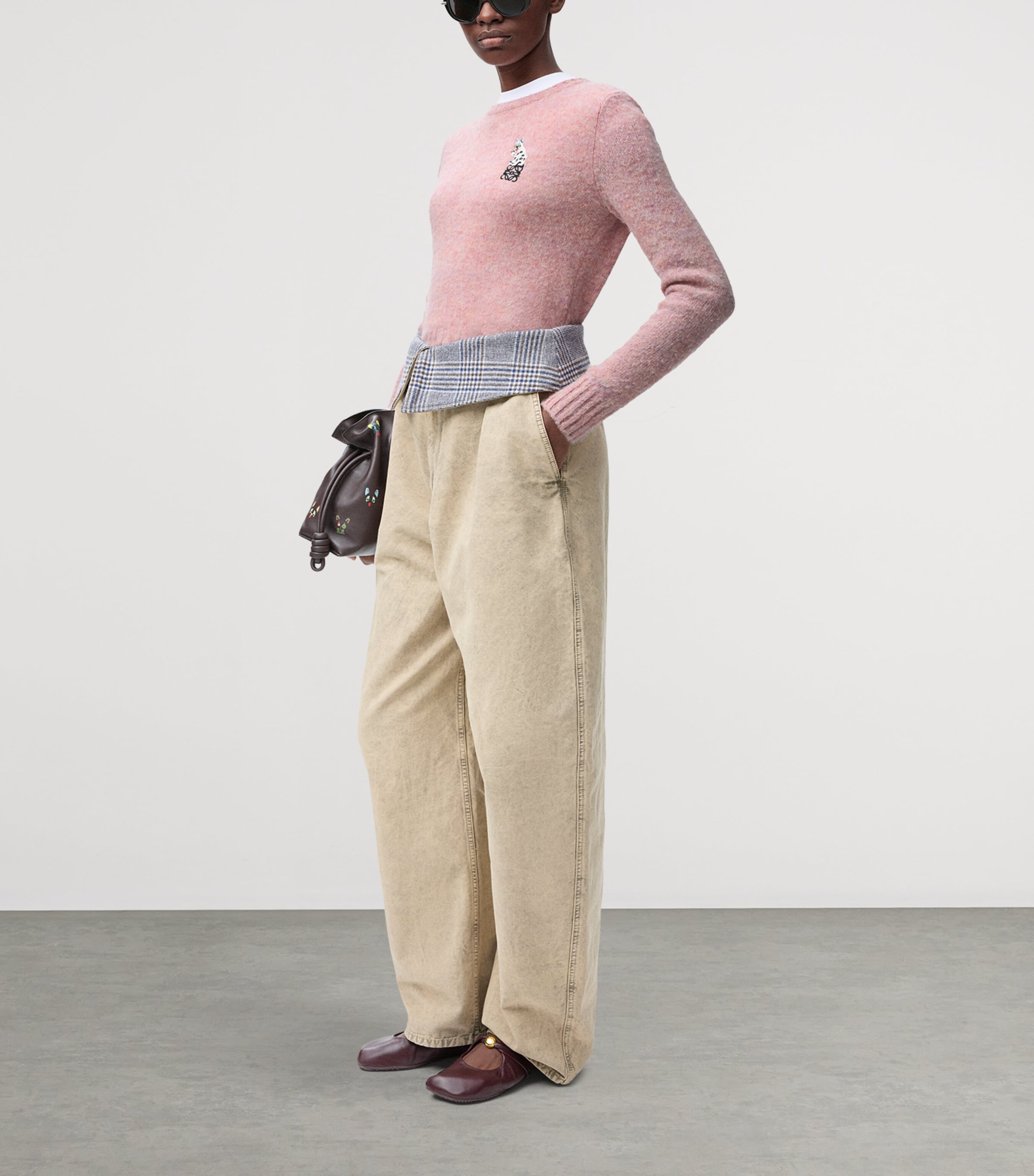 x Louis Wain Wool Futurist Cats Sweater PINK Image 2