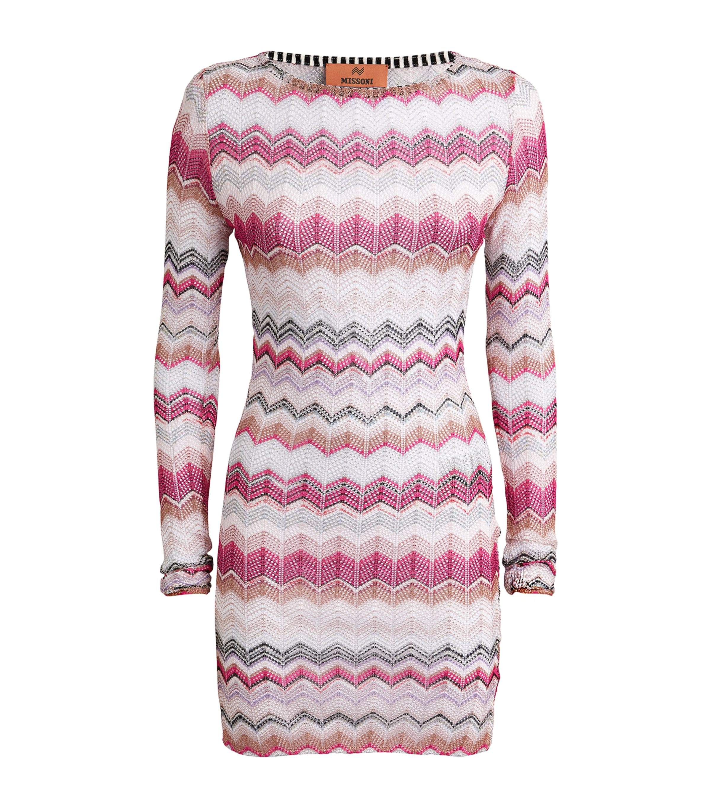 Shop Missoni Knitted Wave Mini Dress