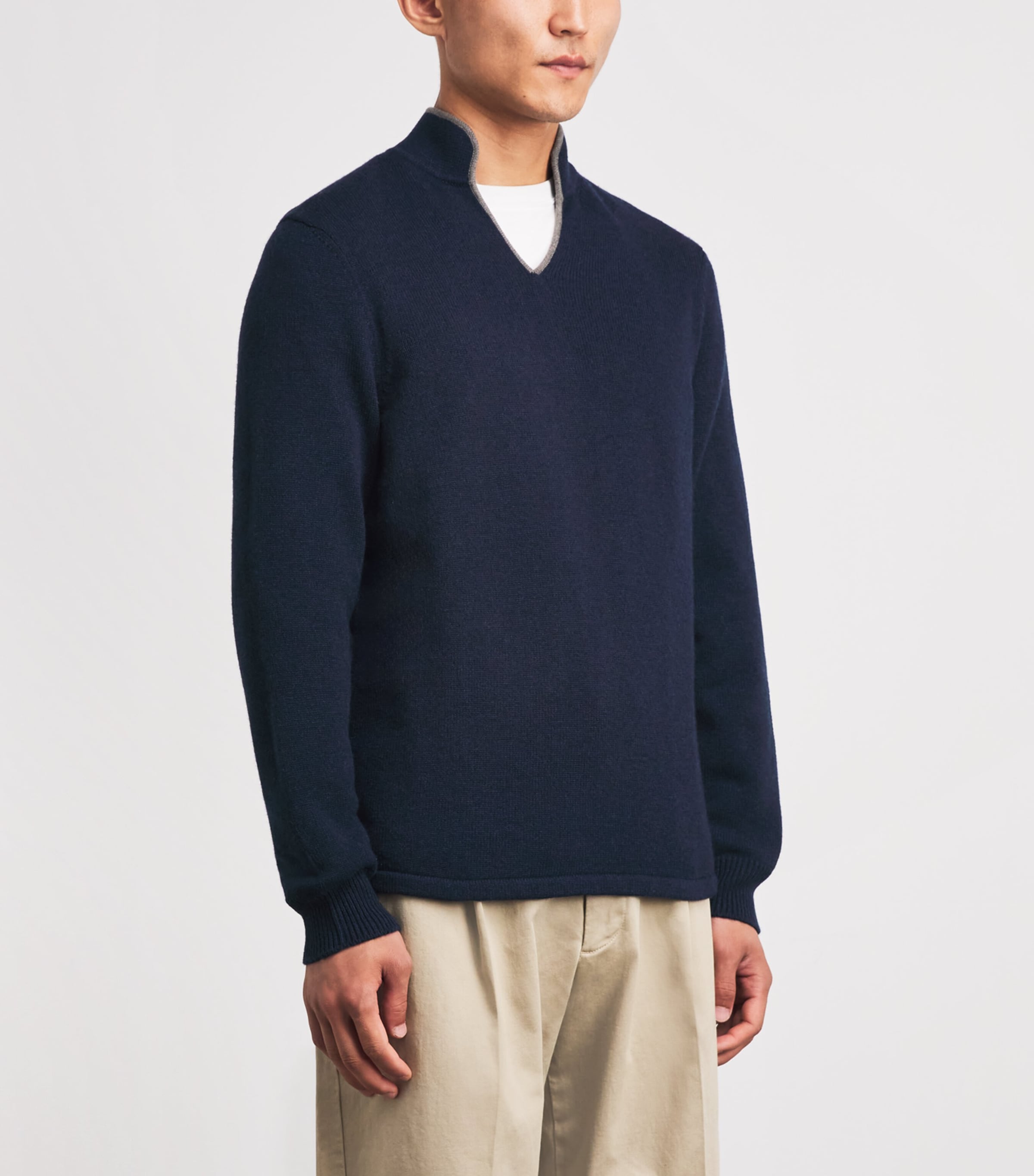 Sease Mens Cashmere Ellen Sweater Dark Blue Image 4
