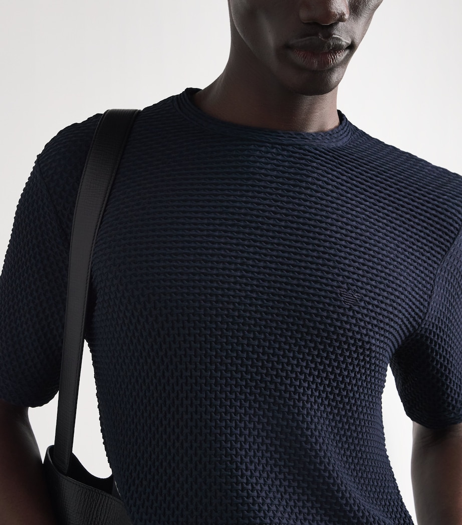 Emporio Armani Mens Textured T-Shirt Image 3