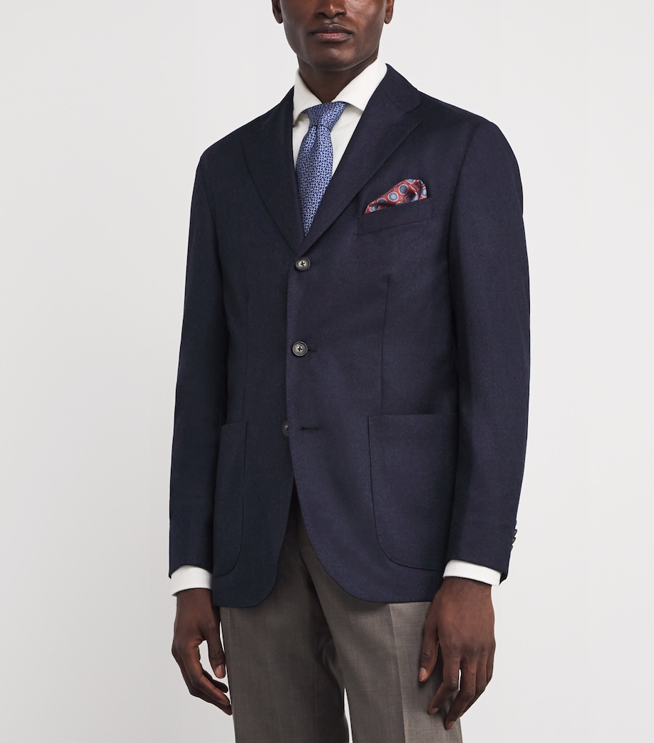 Silk Paisley Pocket Square MULTI TWO- Image 2