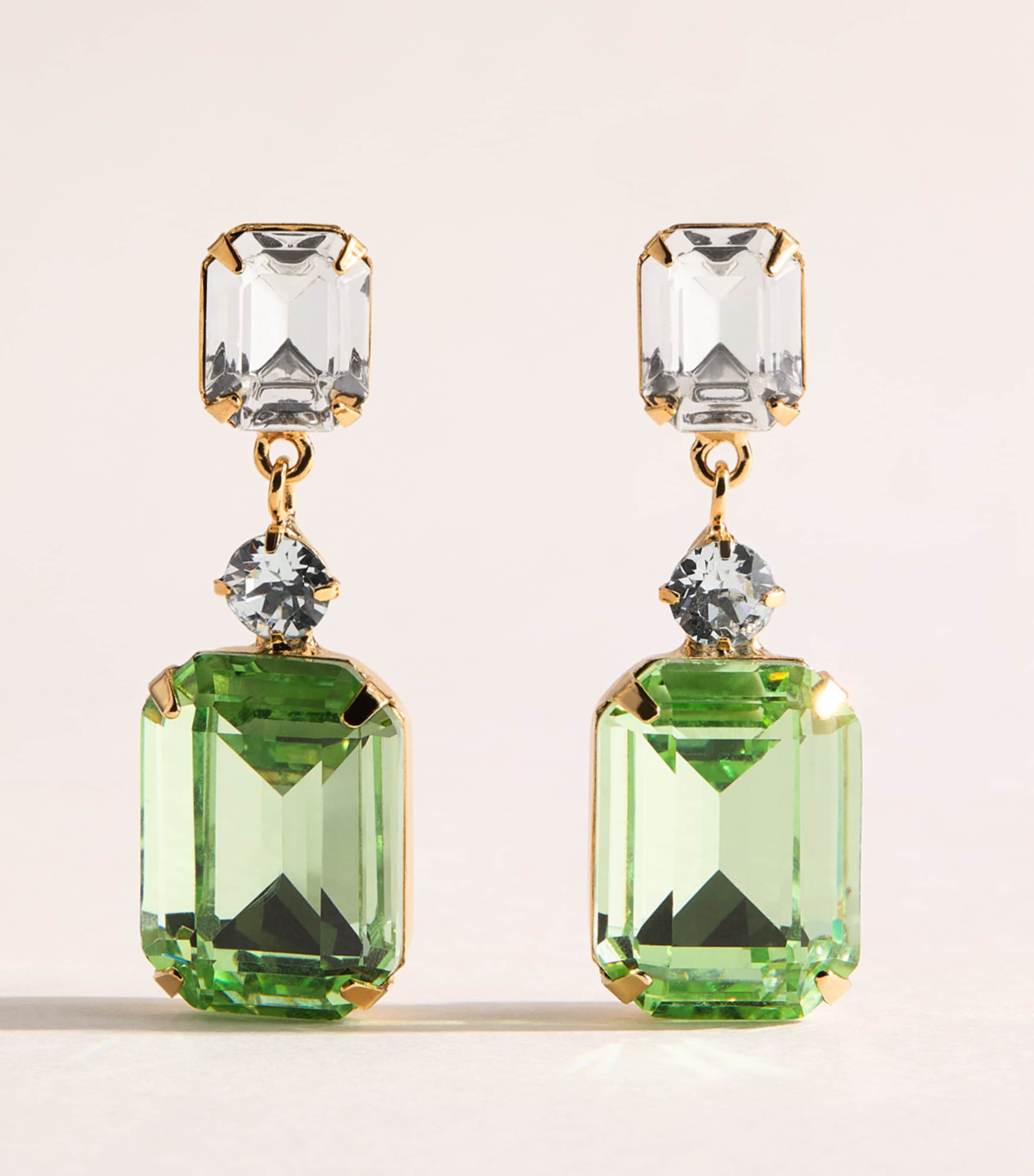 Jennifer Behr Yellow Gold-Plated Justine Drop Earrings Chrysolite Image 1