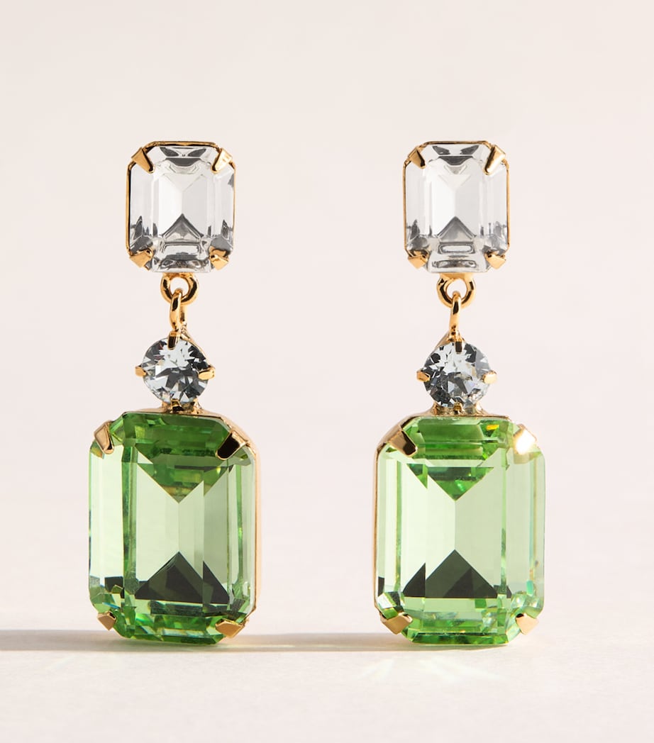 Jennifer Behr Yellow Gold-Plated Justine Drop Earrings Chrysolite Image 1