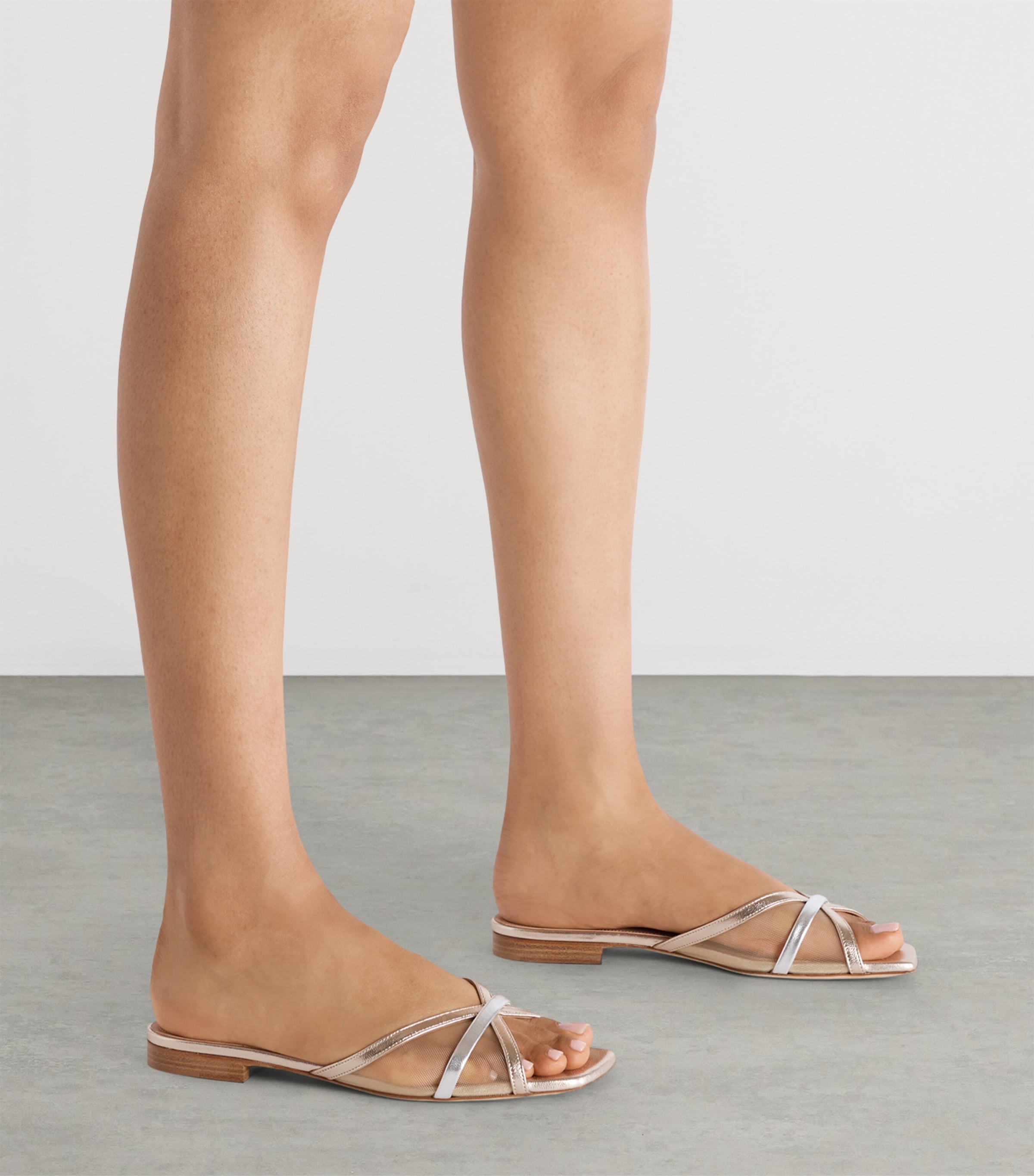 Mesh Perla Flat Mules NUDE Image 2