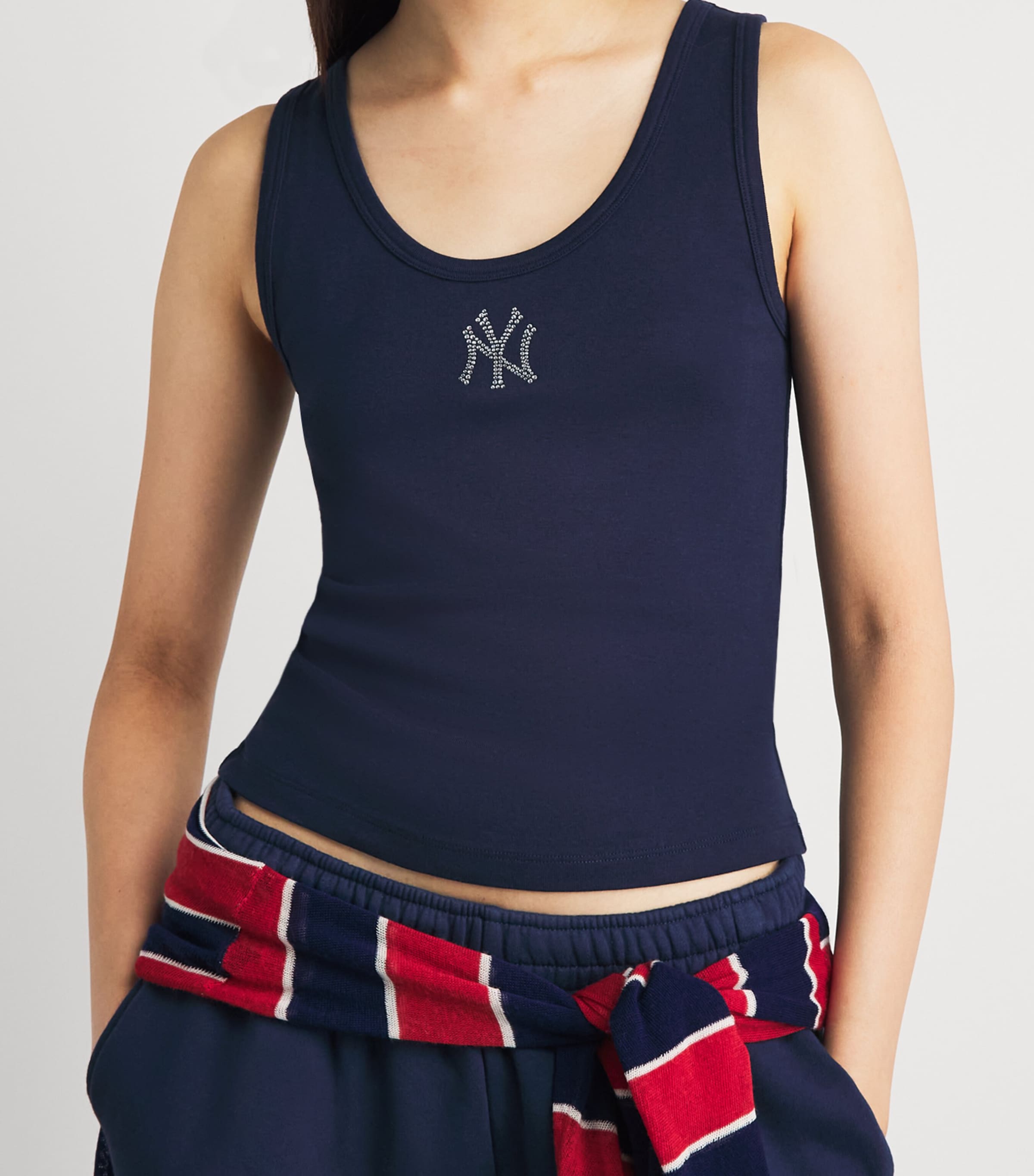 Sporty & Rich Womens x The New York Yankees Embellished Tank Top Dark Navy Image 3