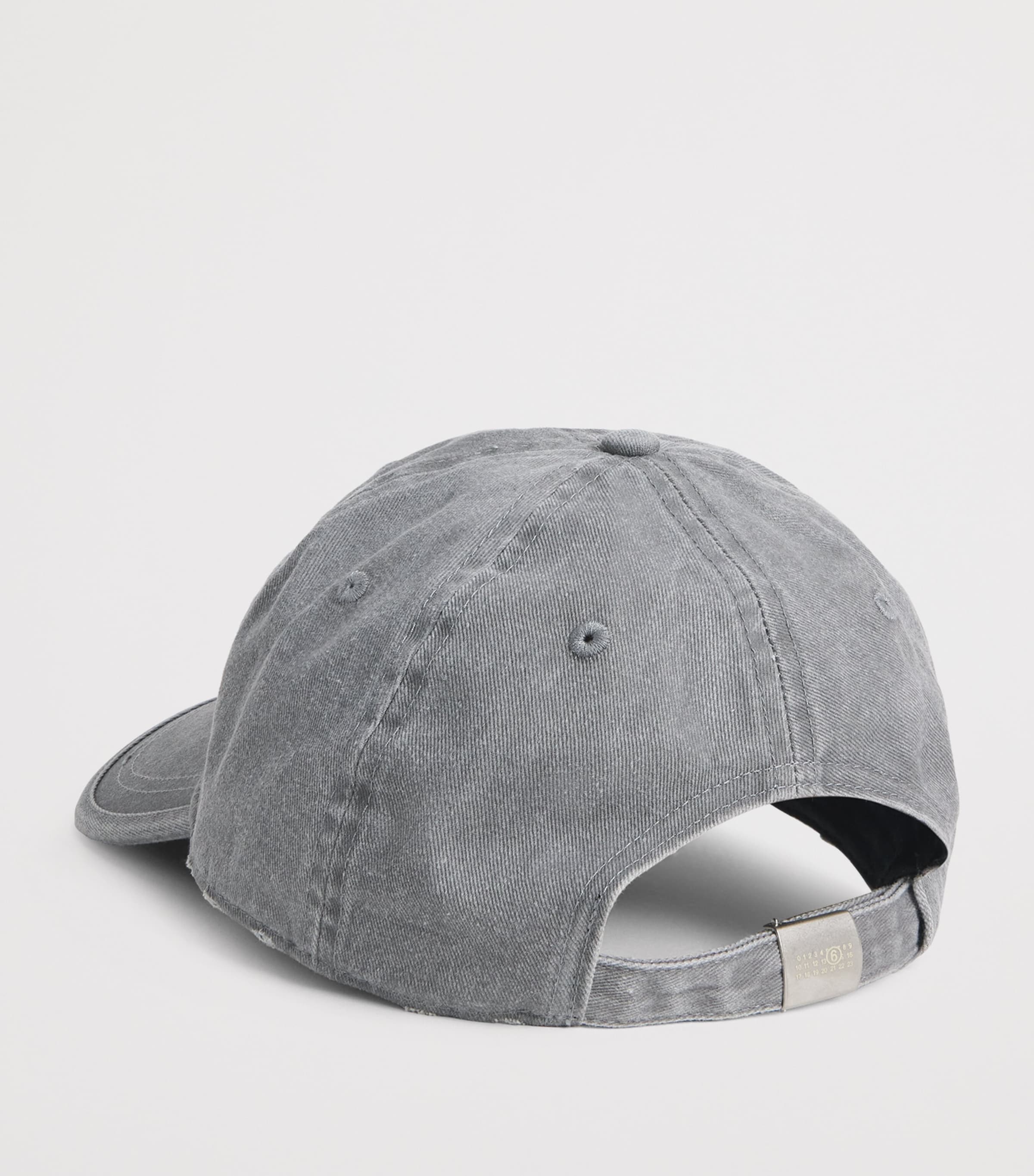 MM6 Maison Margiela Cotton Numeric Logo Cap Grey Image 3