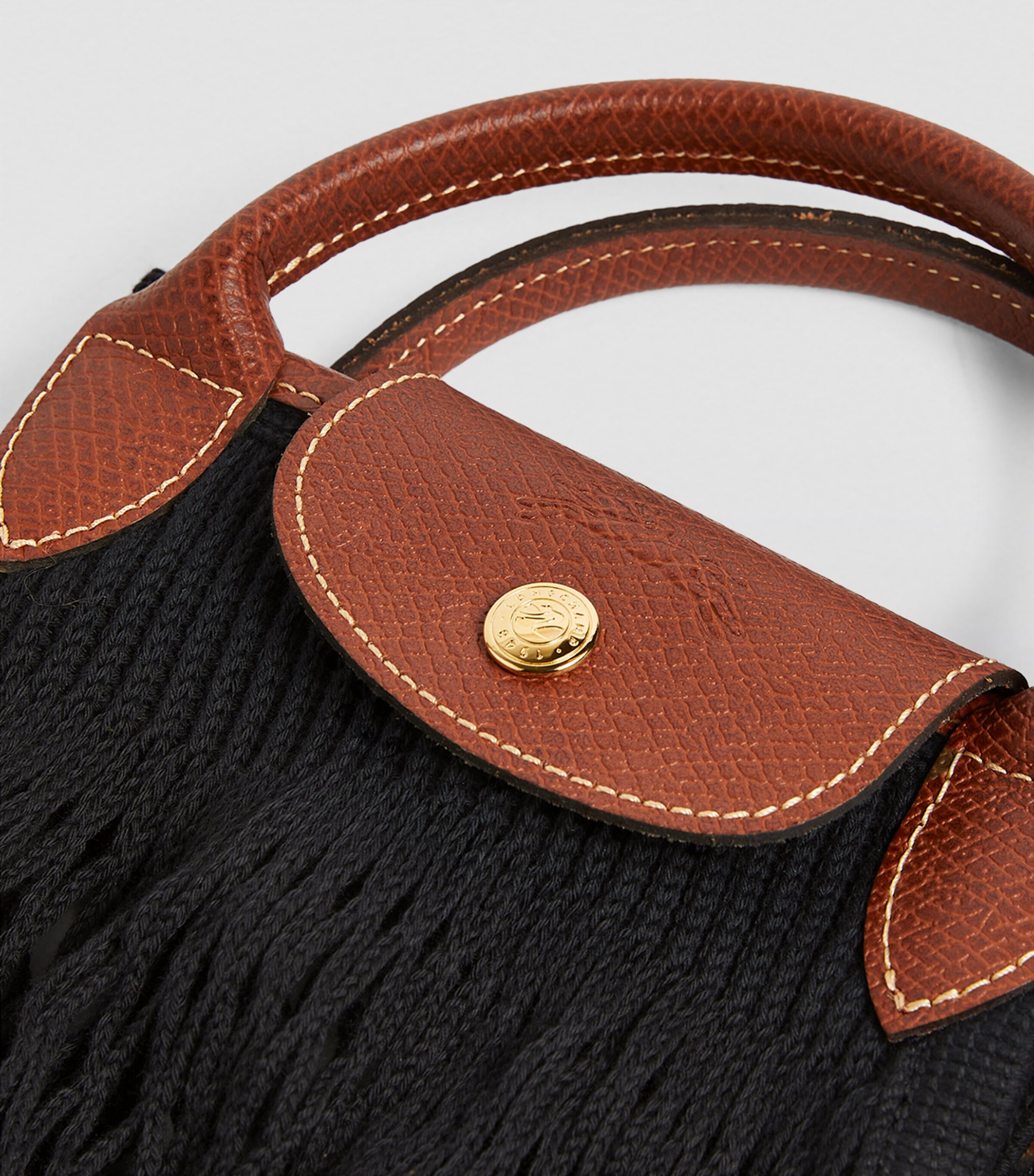 Large Le Pliage Filet Mesh Bag 001 BLACK Image 8