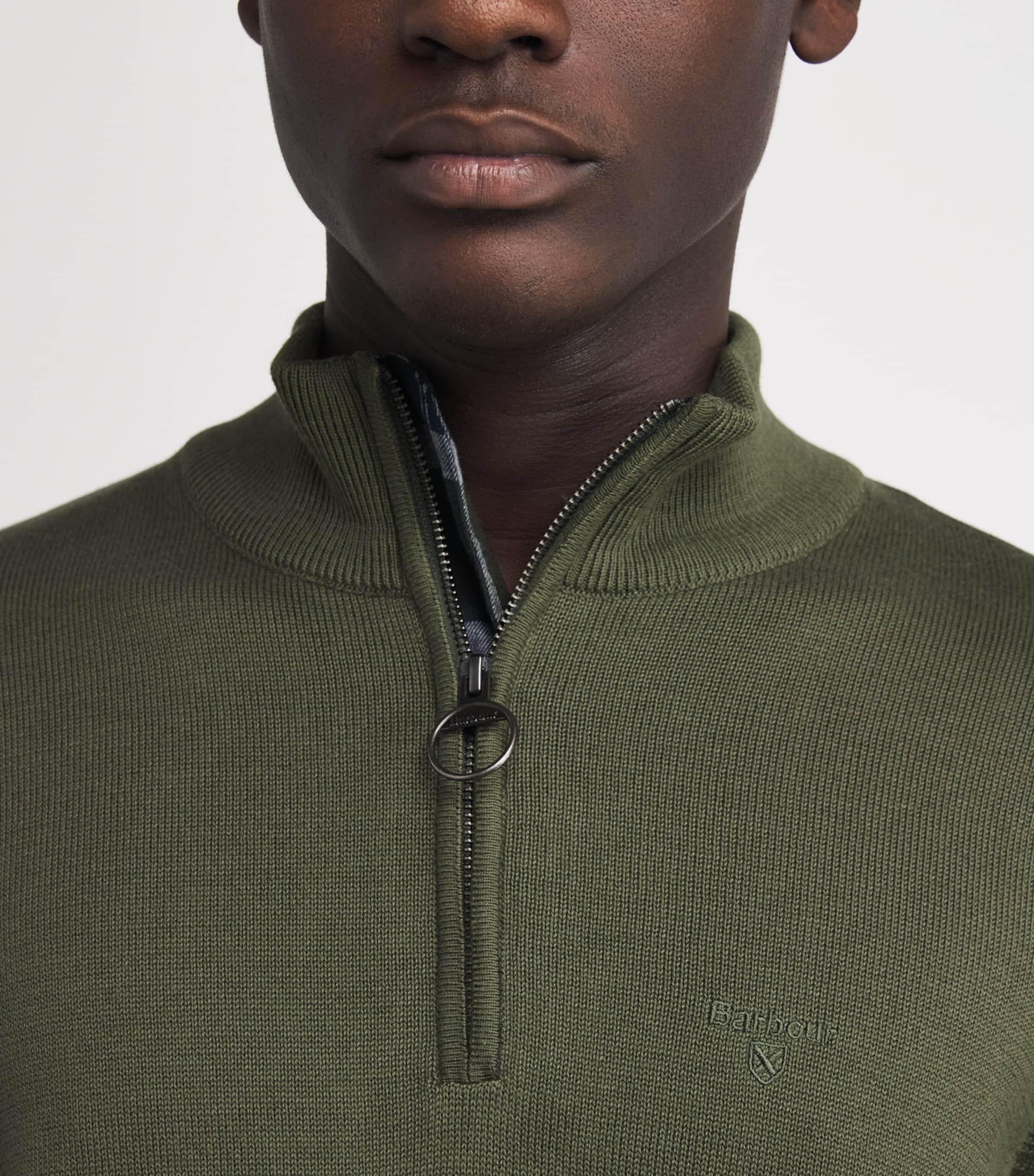 Cotton Half-Zip Sweater OL95 WINTER MOSS Image 6