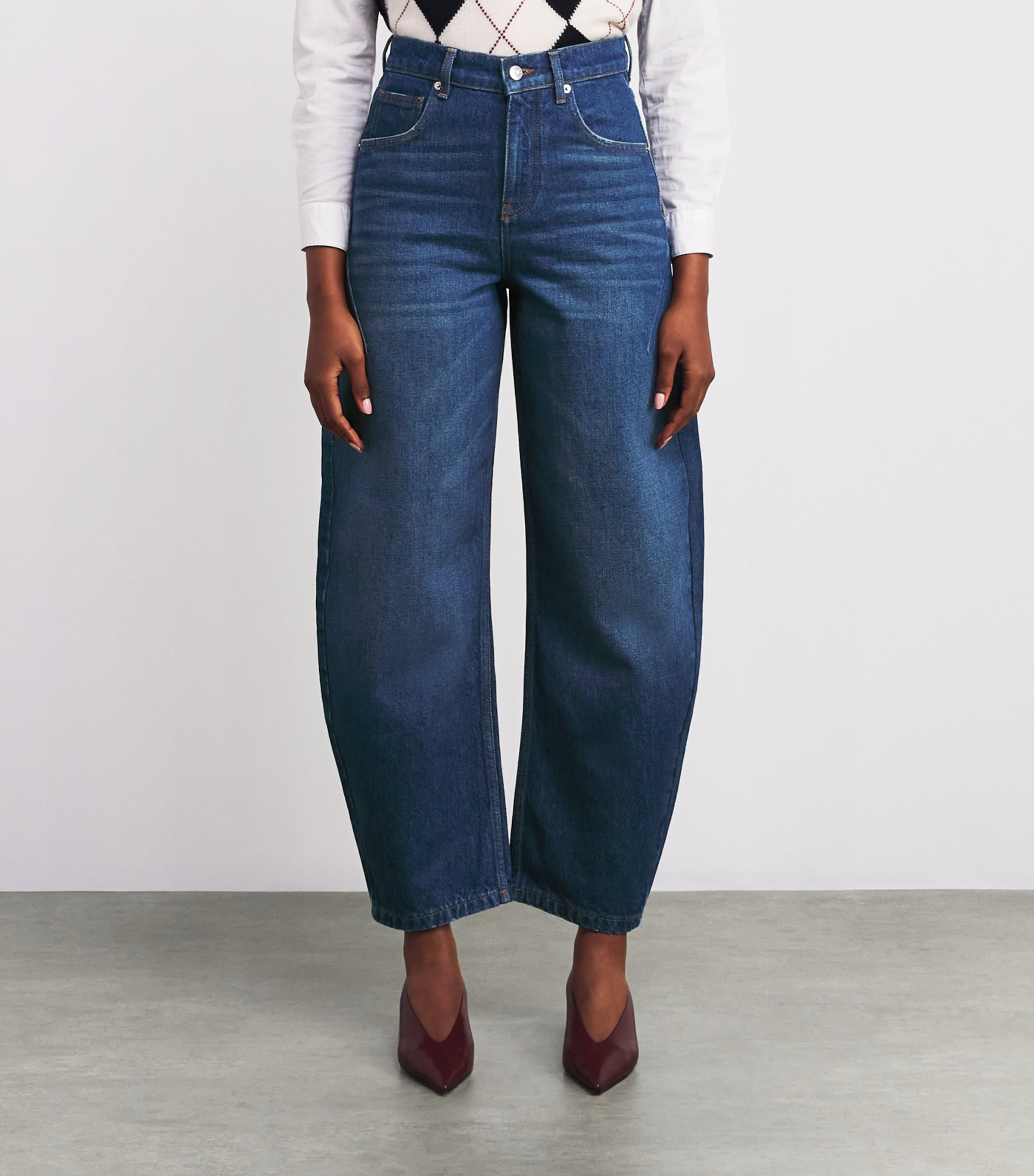 Barrel-Leg Jeans BLUE Image 3