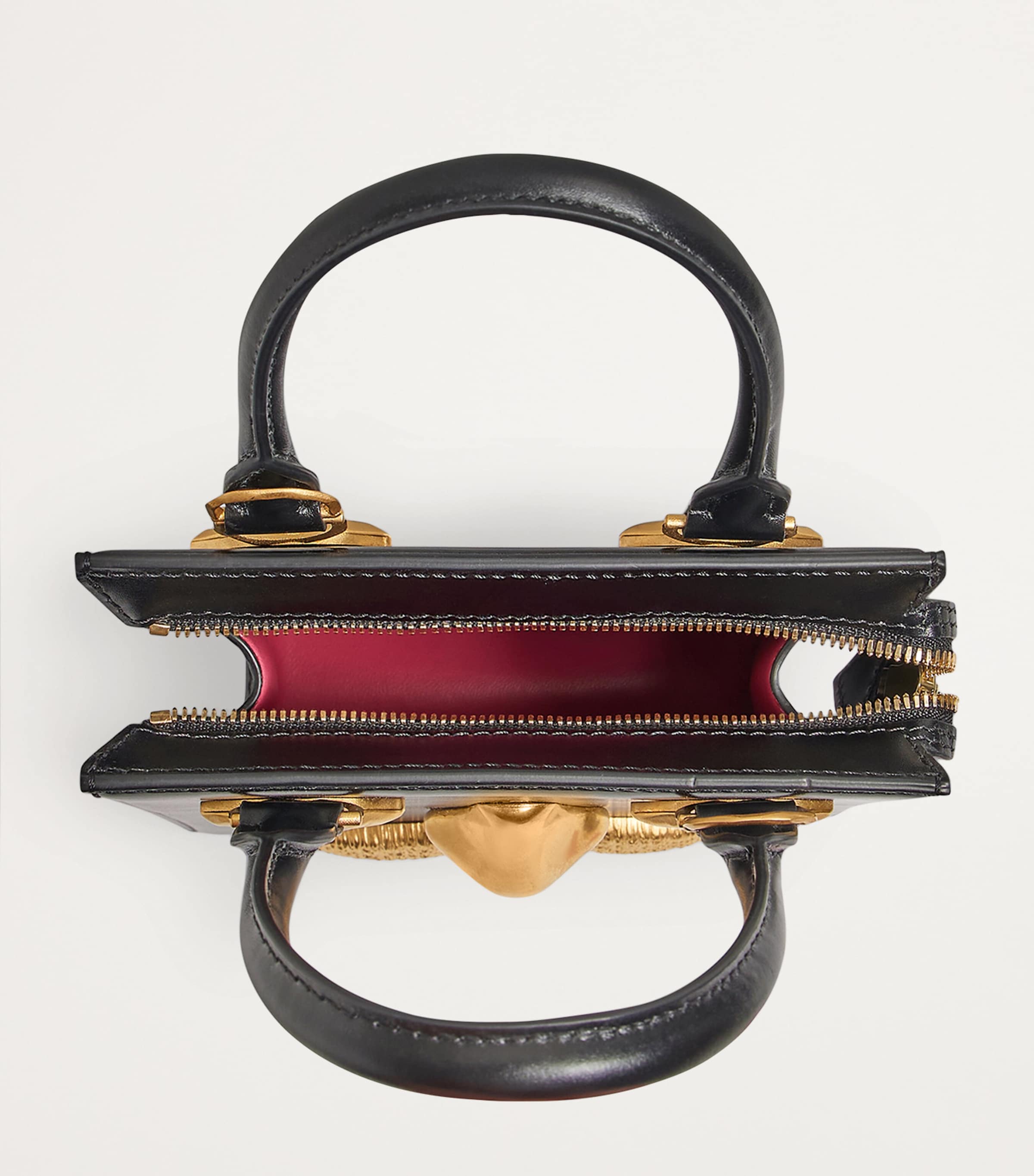 Mini Leather Anatomy Top-Handle Bag 999BLACK Image 5