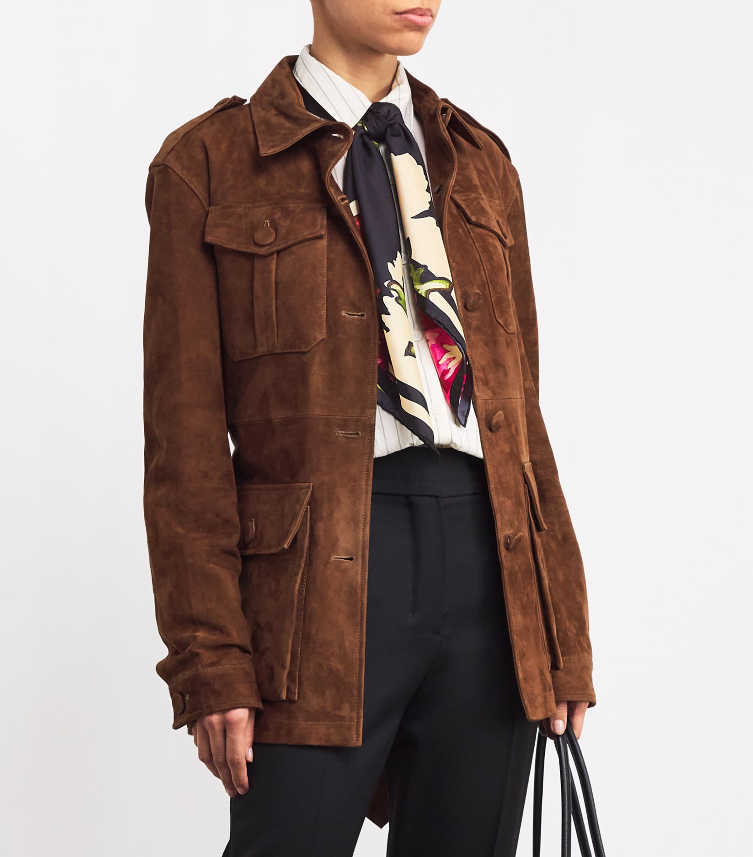 Silk Floral Scarf (90cm x 90cm) MULTI Image 4