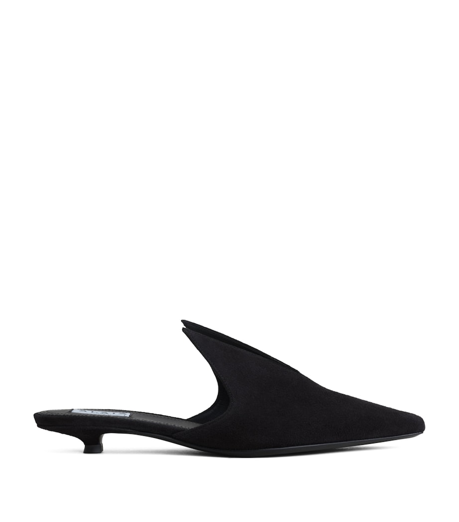 Alaïa Suede Pointy Mules 25 Black Image 1