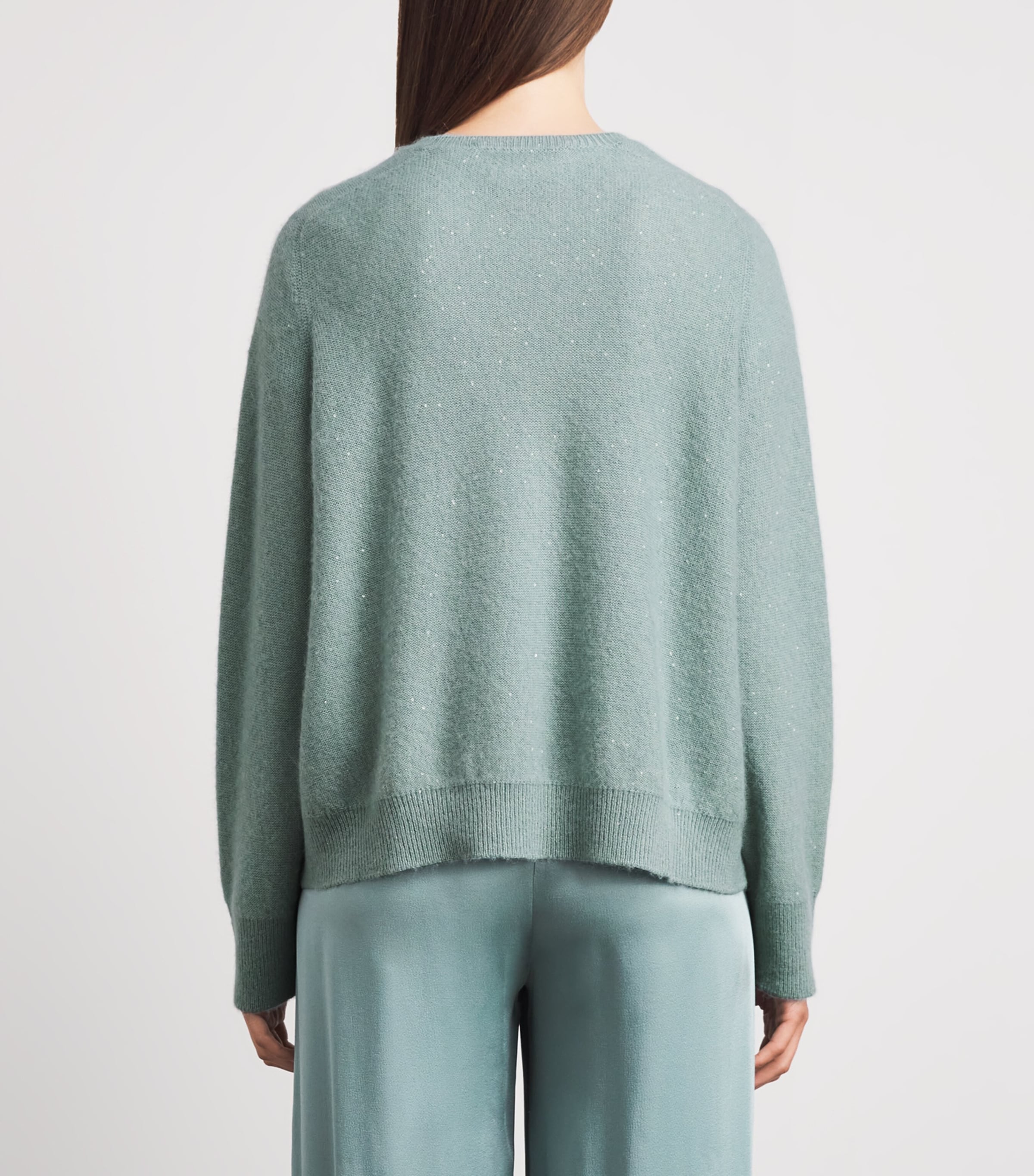 Fabiana Filippi Womens Sequin-Embellished Sweater Verde Image 5