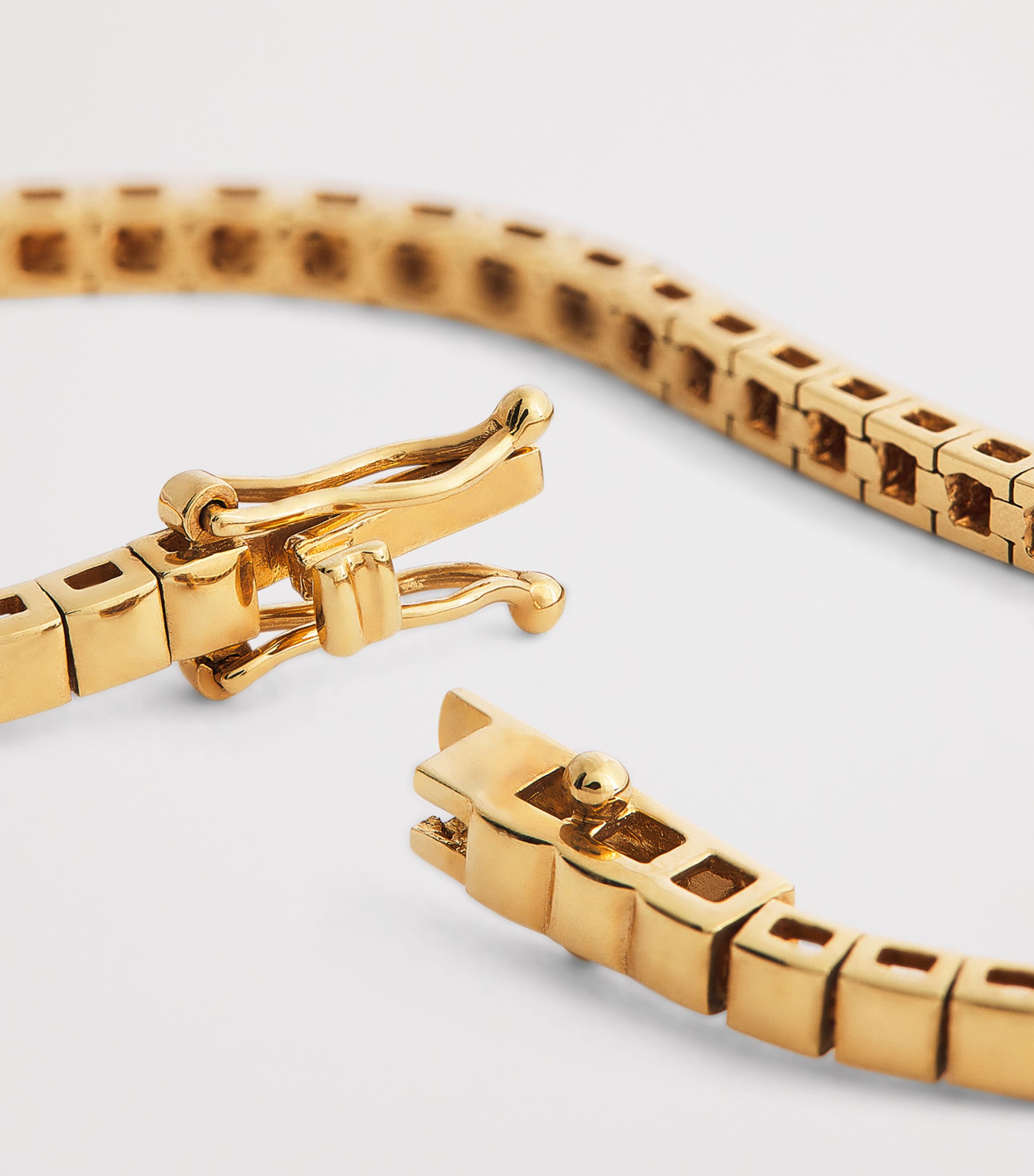 Yellow Gold Square Tennis Bracelet YELLOW GOLD Image 5