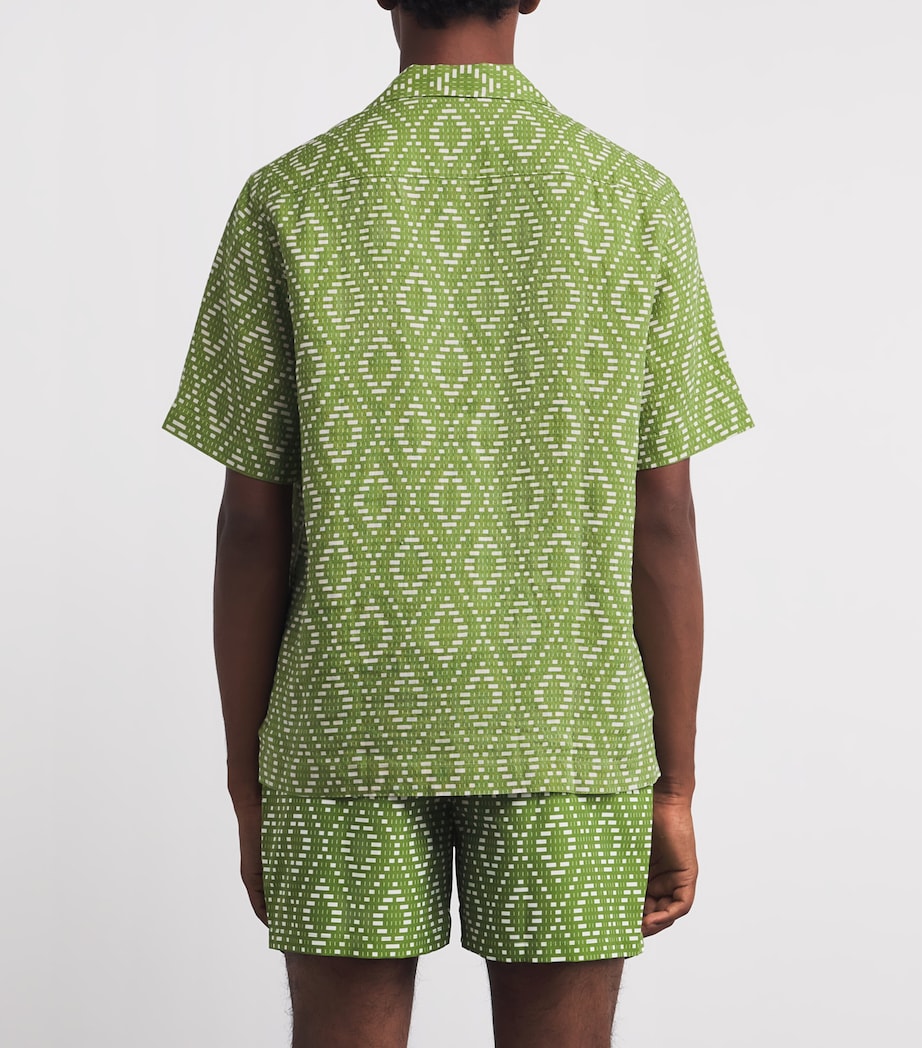 Linen Raffia Roberto Shirt 868 PARAKEET GRN Image 4