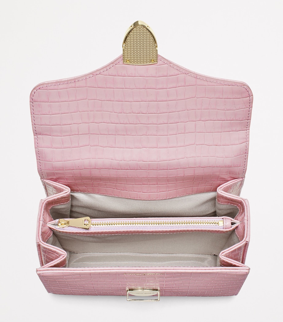 Leather Mayfair Midi Bag LILAC Image 5