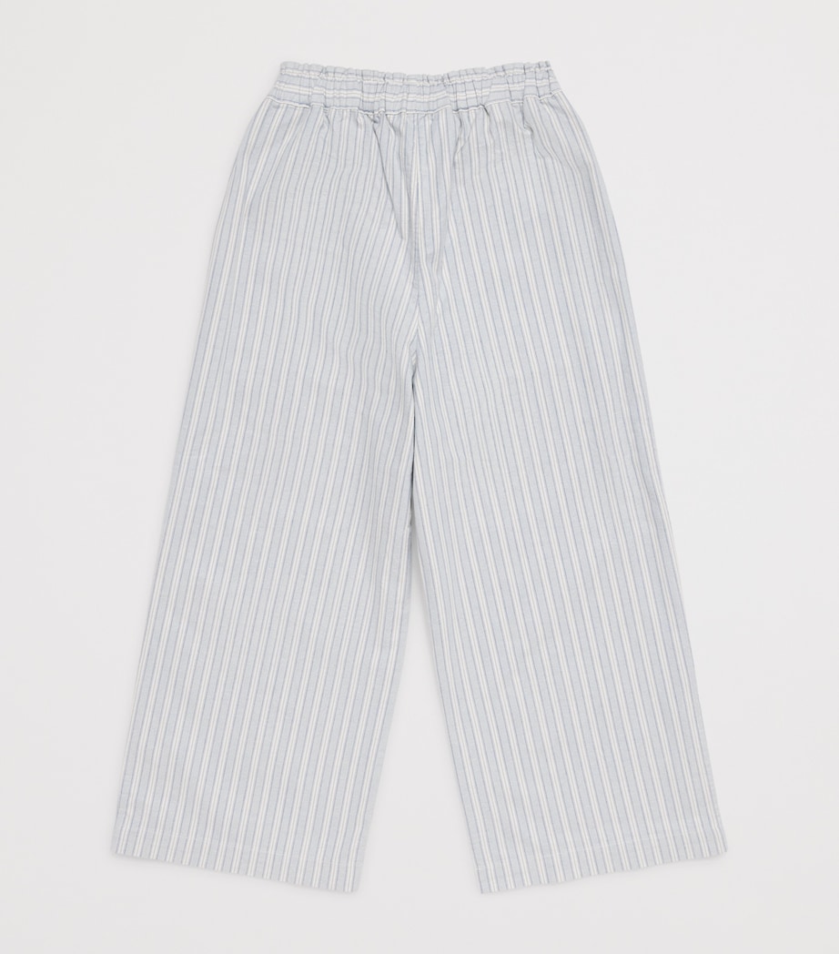 Ralph Lauren Kids Stripe Wide-Leg Trousers (4-14 Years) Lt Blu Crm Mlti Image 2