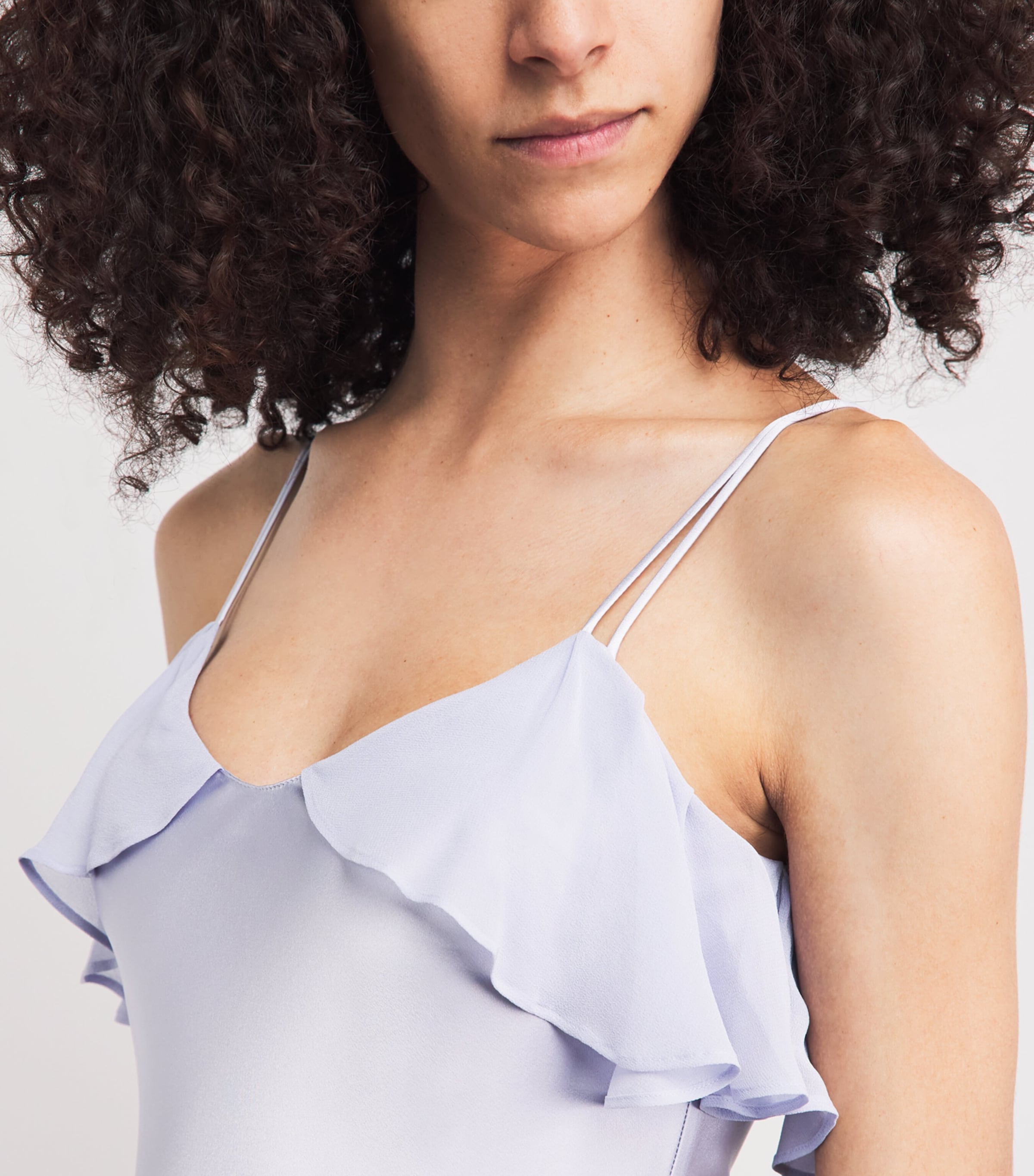 MANITO Womens Mulberry Silk Aurora Midi Slip Dress Orchid Petal Image 3
