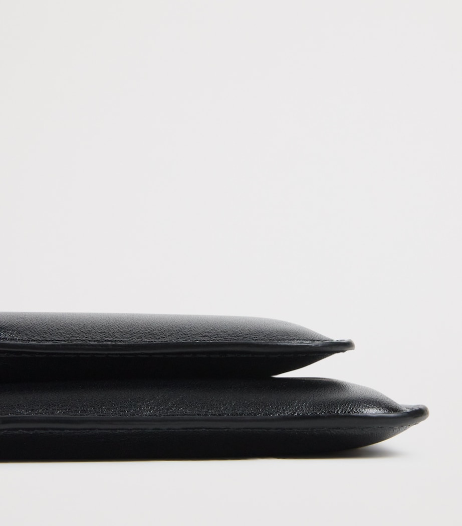 Medium Leather Logo Wallet BLACK Image 4