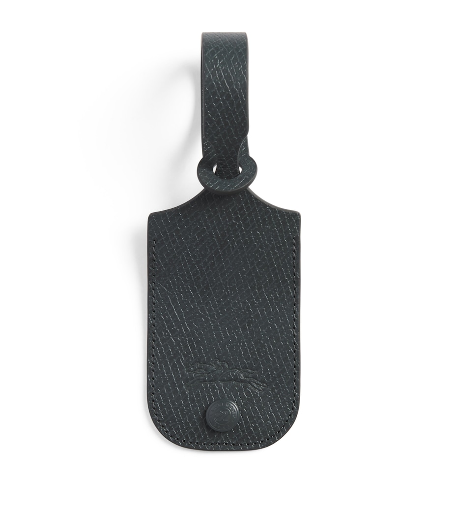 Longchamp Leather Le Pliage One Keyring Anthracite Image 1