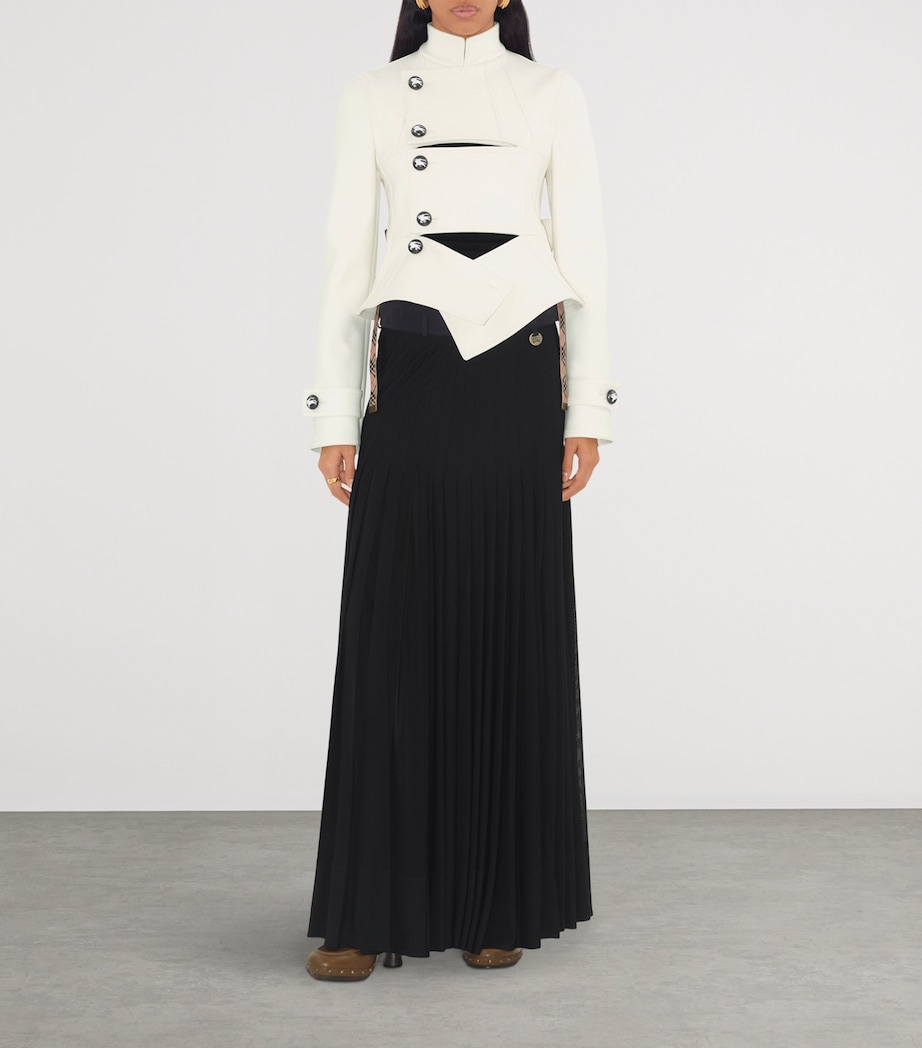Pleated Maxi Skirt BLACK Image 2